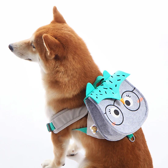Touchdog ® Owl Designer Large-Pocketed Velcro Dog Backpack and Harness ...
