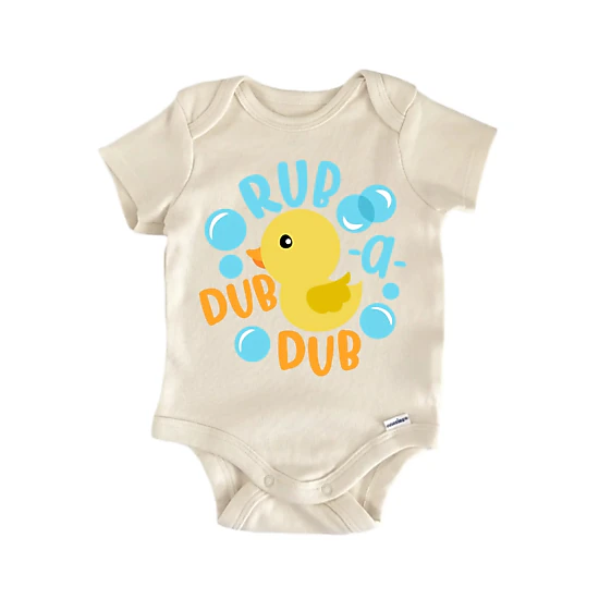 NOFO VIBES Unisex Rub Dub Dub Nursery Rhyme Newborn Baby Bodysuit ...