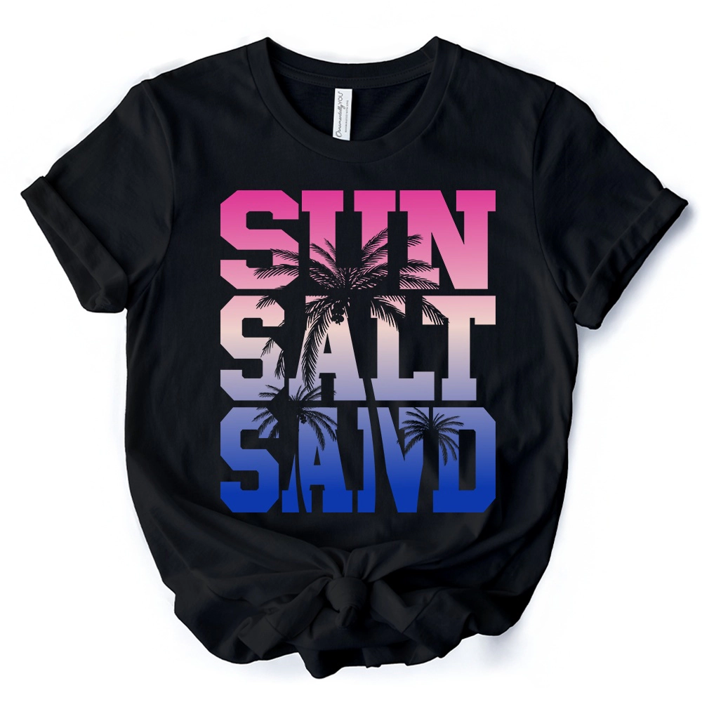 OrnamentallyYou Womens Sun Salt Sand Summer T-Shirt