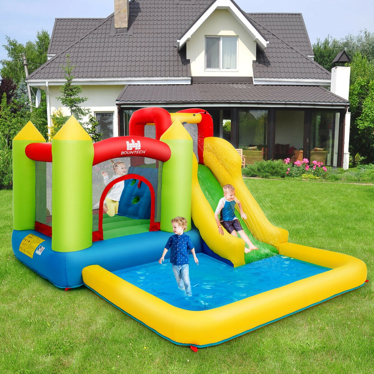 Hivvago Inflatable Bounce House Water Slide Jump Bouncer without Blower