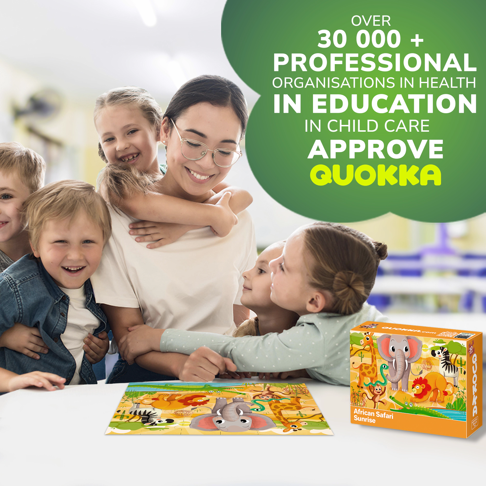 QUOKKA 30 Piece Jigsaw Puzzle for Kids, Educational Puzzles with Princess, Animals & Dinosaurs, Ages 2-6