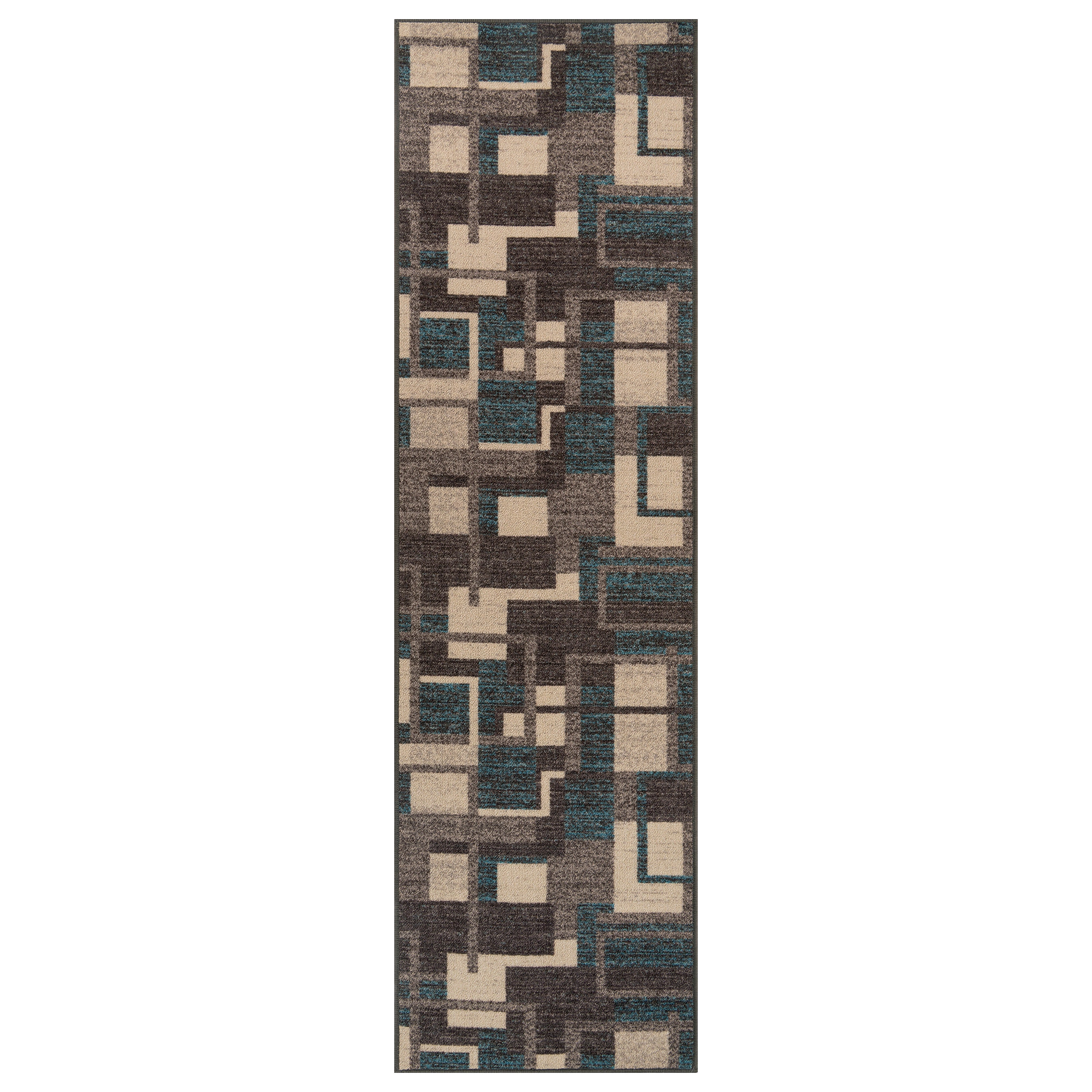 World Rug Gallery Contemporary Geometric Power Loomed Indoor Area Rug, Vibrant Ruby Abstract