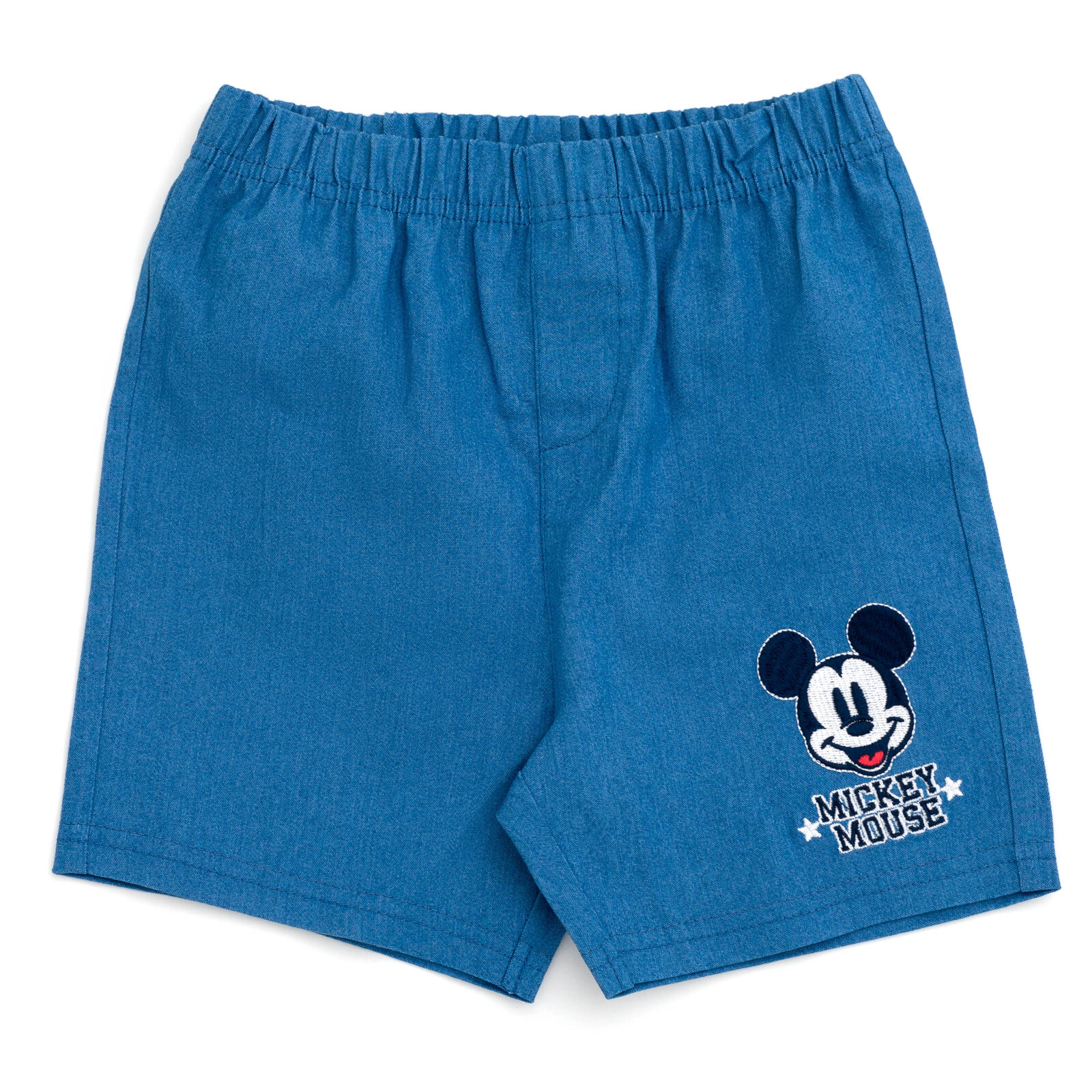 Disney Mickey Mouse Boys' Baseball Jersey and Denim Shorts Set