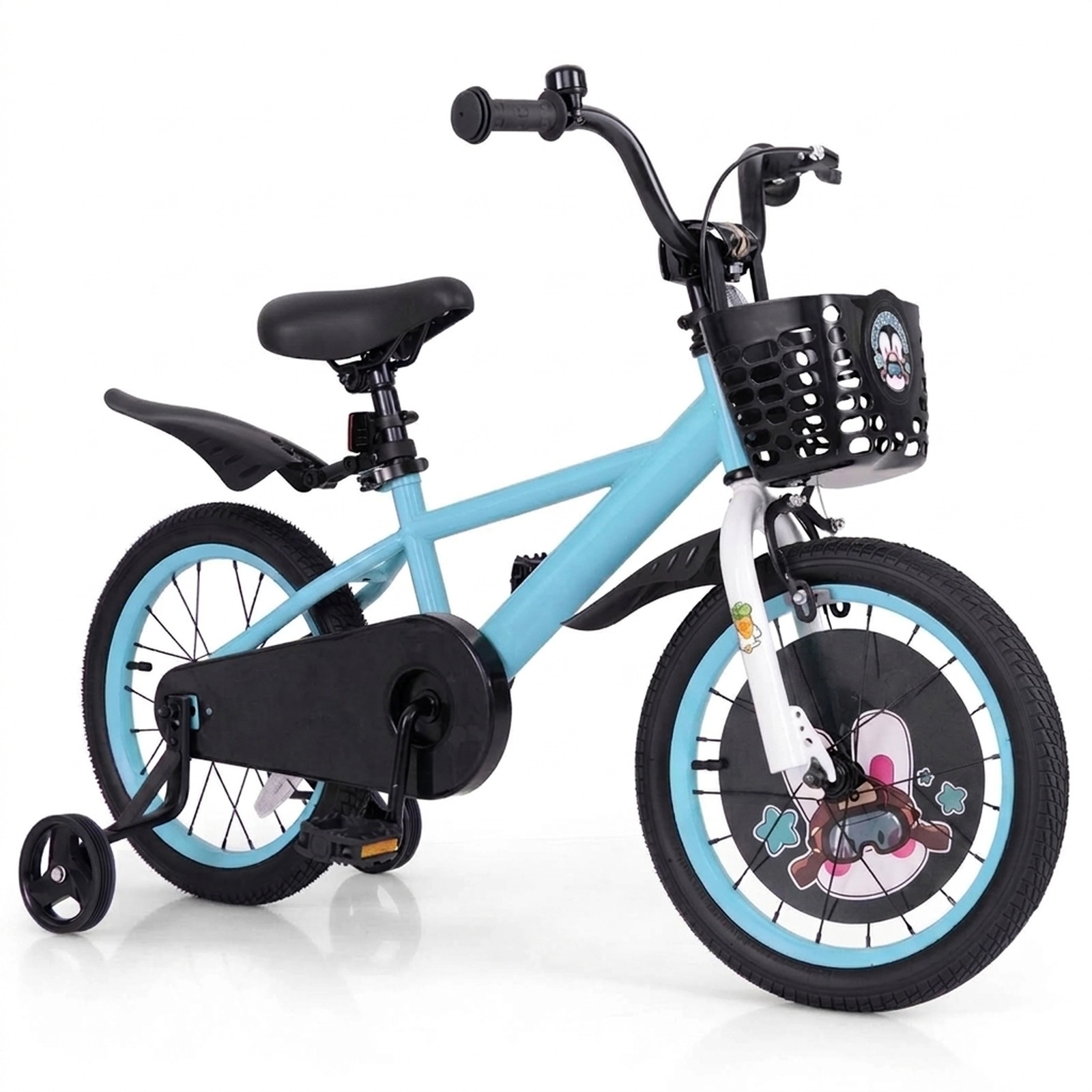 SUGIFT Adjustable Handlebar and Saddle Kids Bike 110-lb Seat Capacity Ages 4-7 45-in Frame Length 16-in Wheels Blue