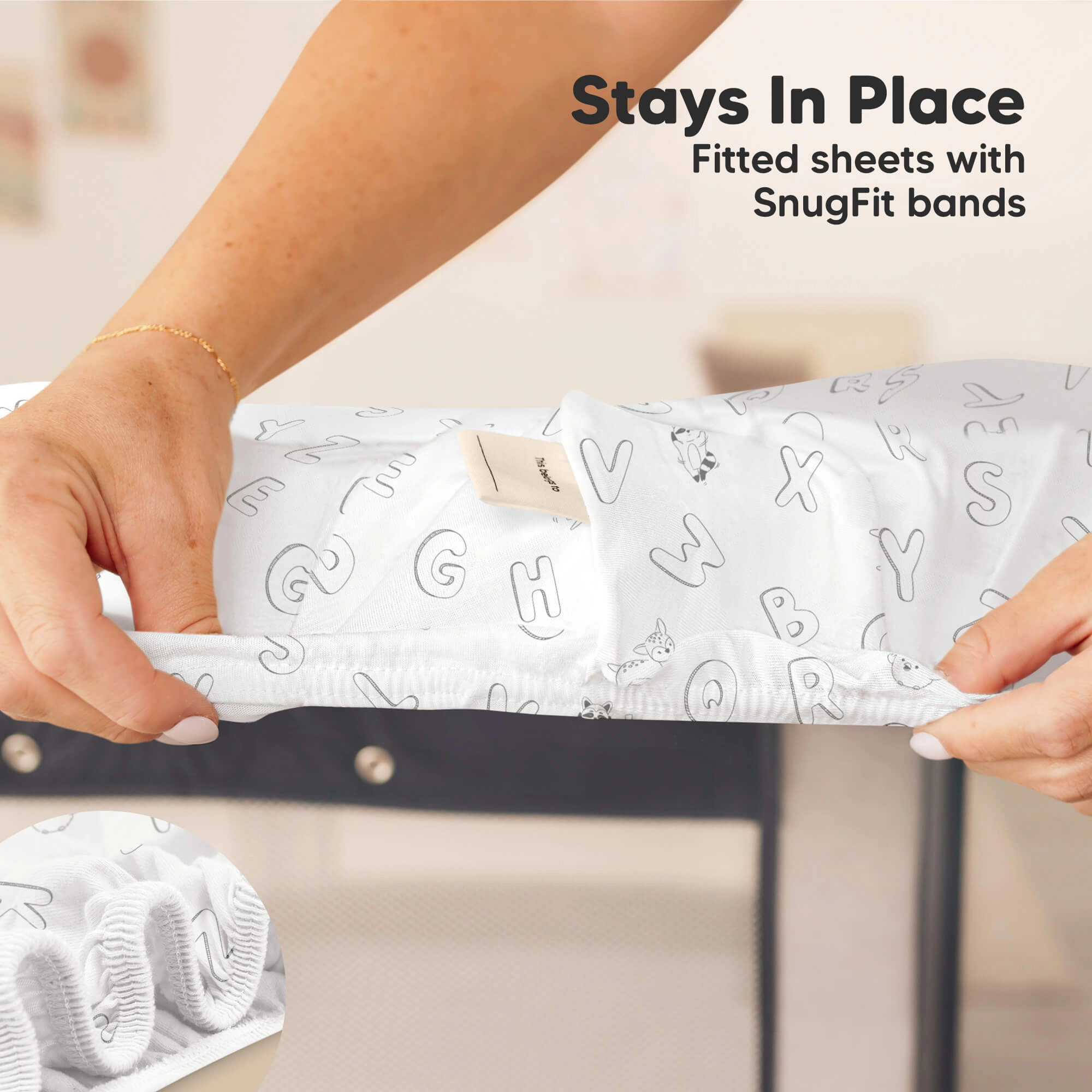 KeaBabies Soothe Fitted Mini Crib Sheet