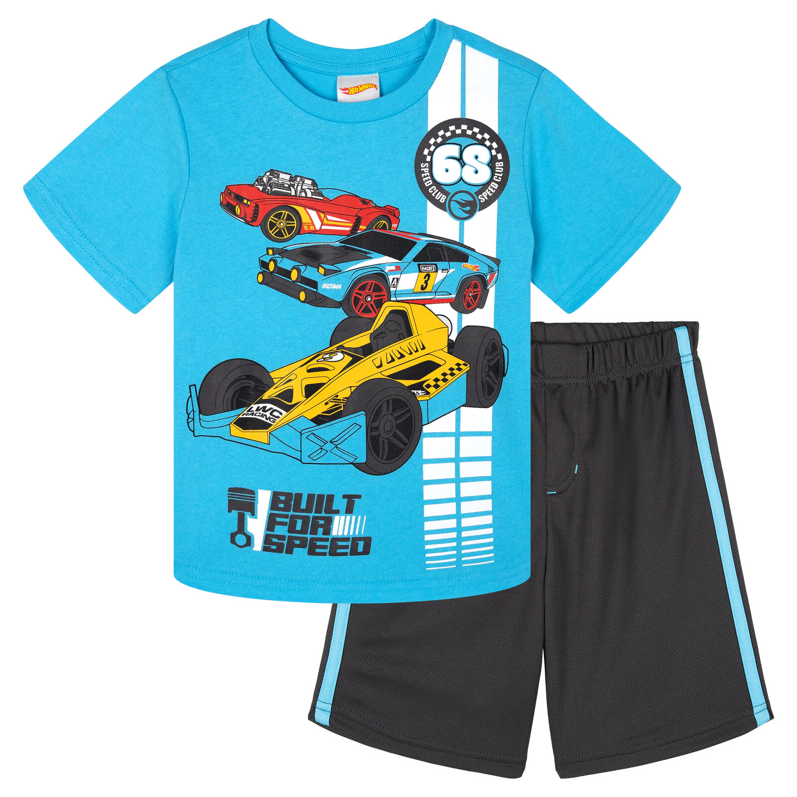 Hot Wheels Boys' Athletic 2-Piece T-Shirt and Shorts Set