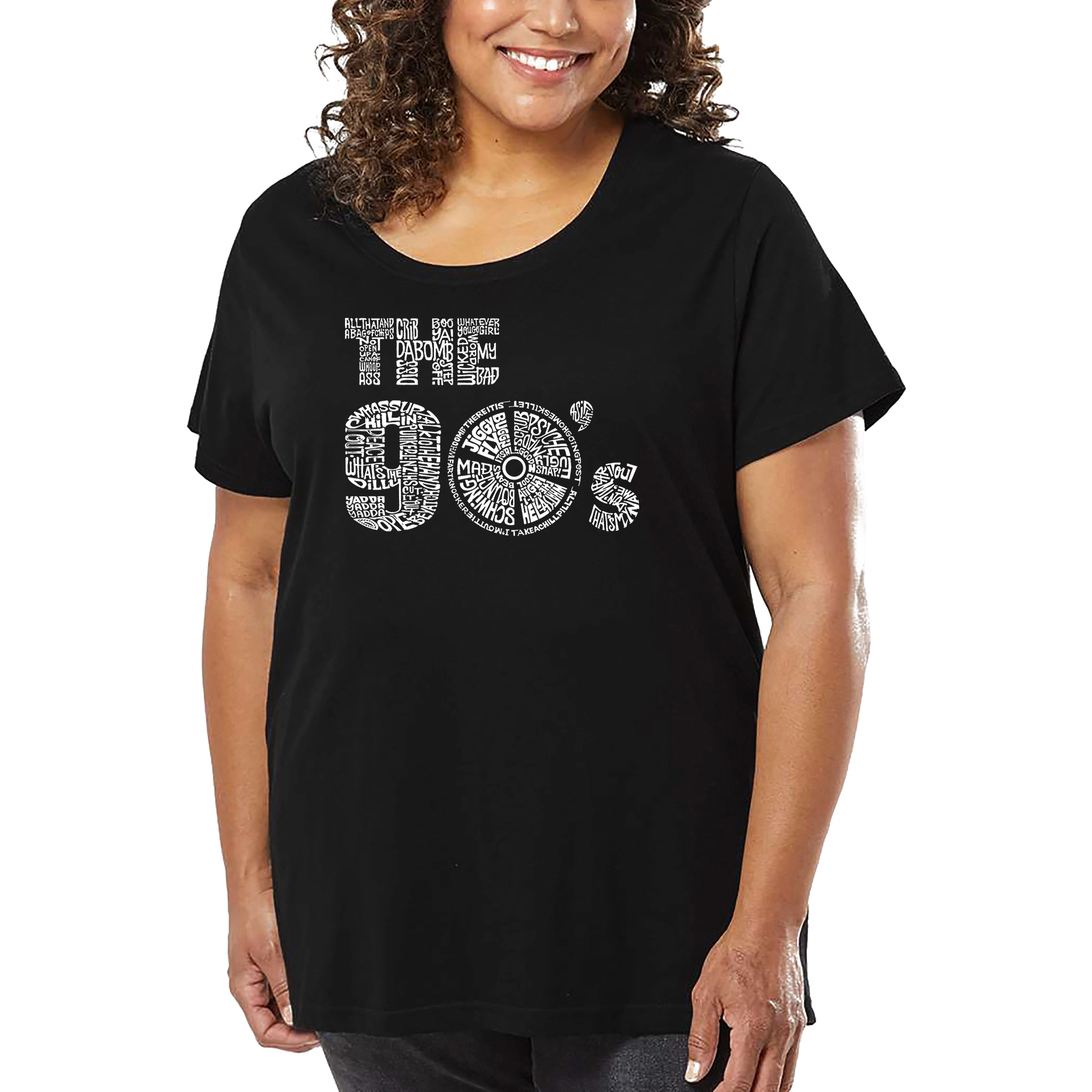 LA Pop Art Women's Plus Word T-Shirt - 90S