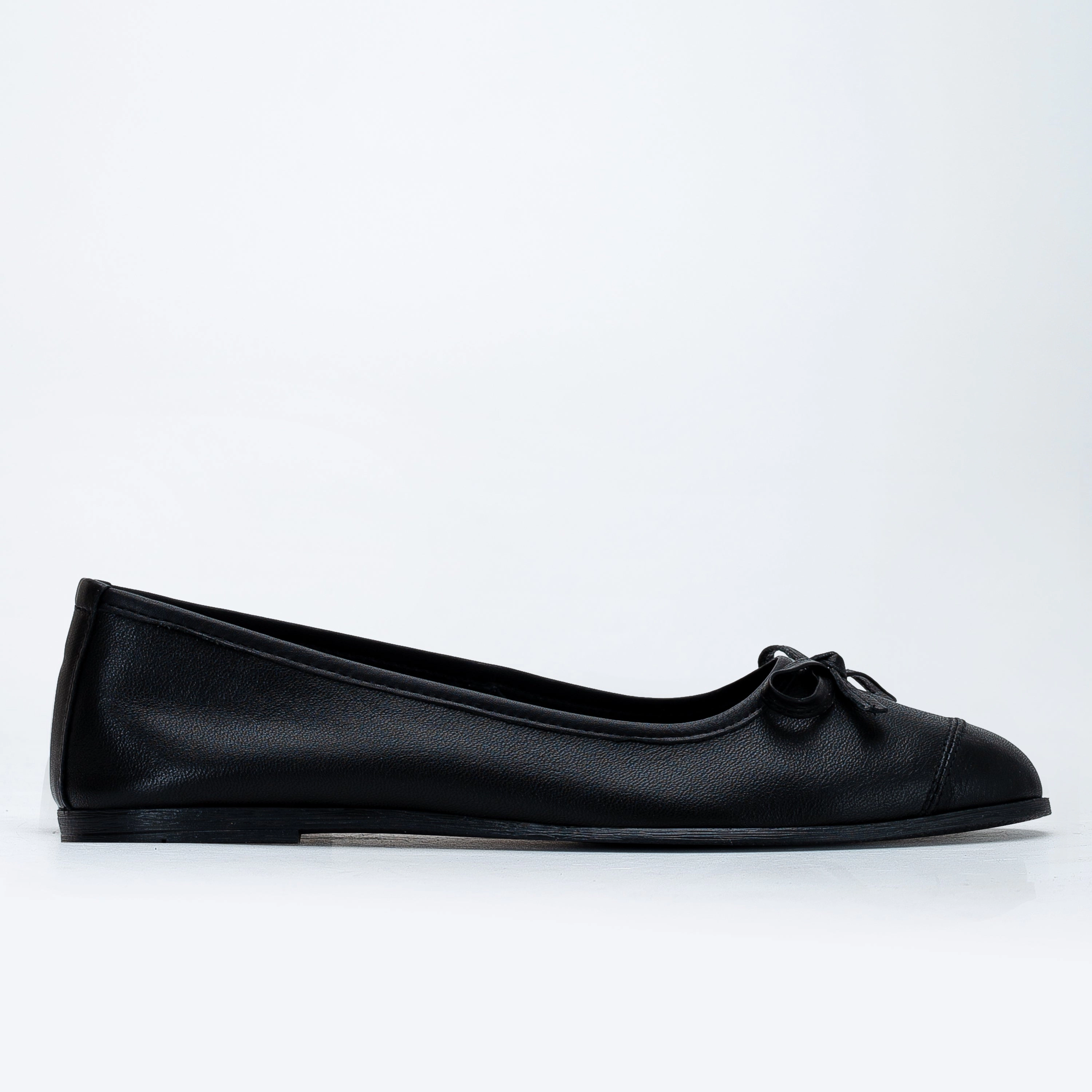 Forever & Always Womens Brooklyn Leather Ballerina Flats