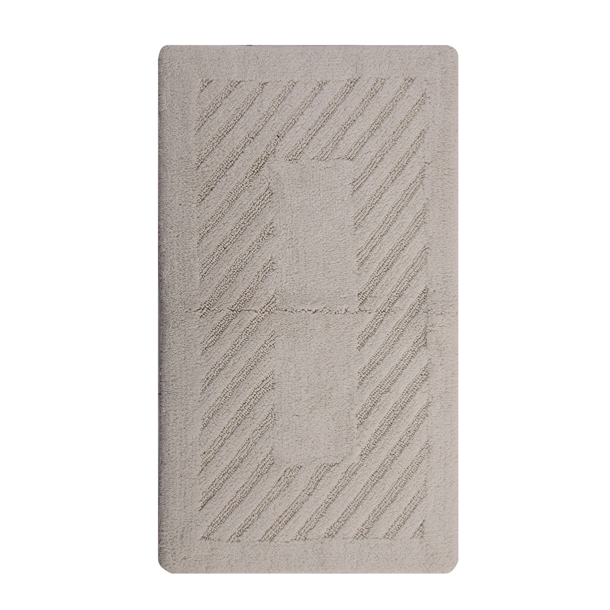 Diagonal Racetrack 100% Cotton Reversible Bath Rug By Knightsbridge