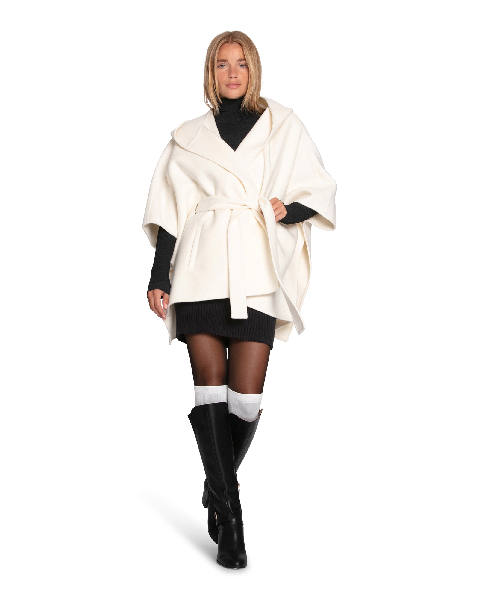 Belle & Bloom Womens Jackson Landing Wool Blend Cape Coat