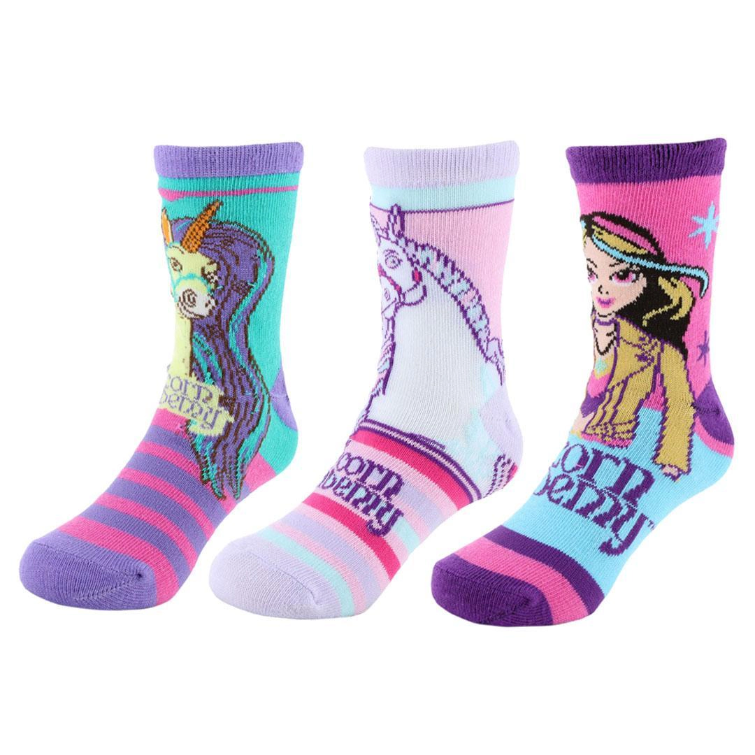 Textiel Trade Girl's Netflix Unicorn Academy Power Socks (3 Pair)