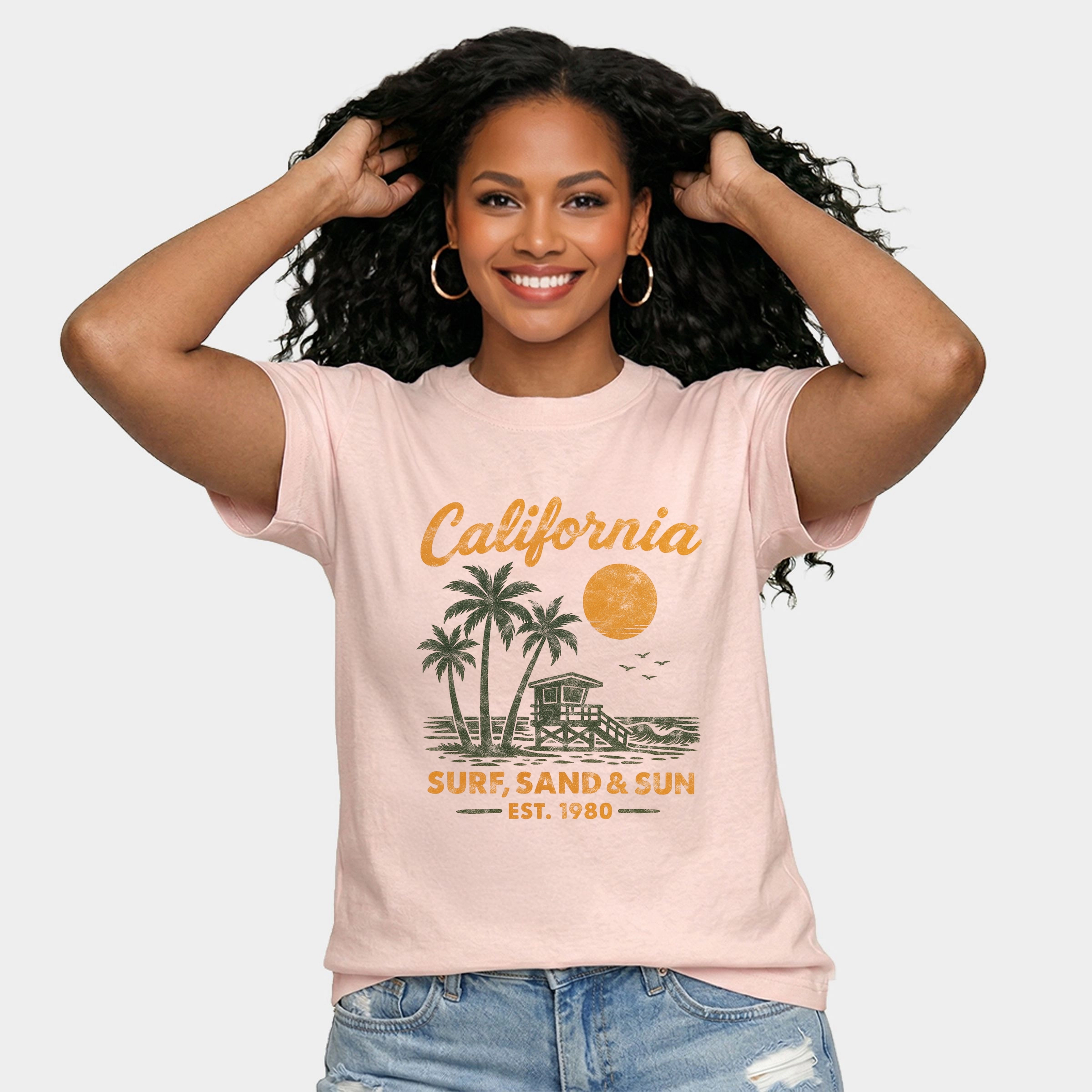 Simply Sage Market - California Surf, Sand & Sun Women's Relaxed Boxy Tee