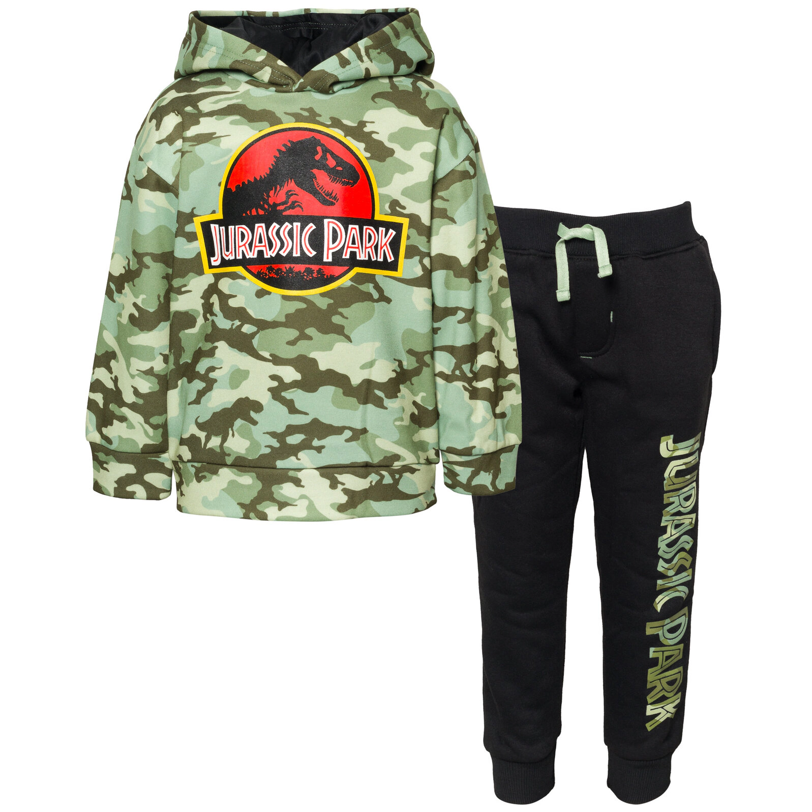Jurassic World Park T-Rex Boys' 2-Piece Fleece Hoodie and Pants Set
