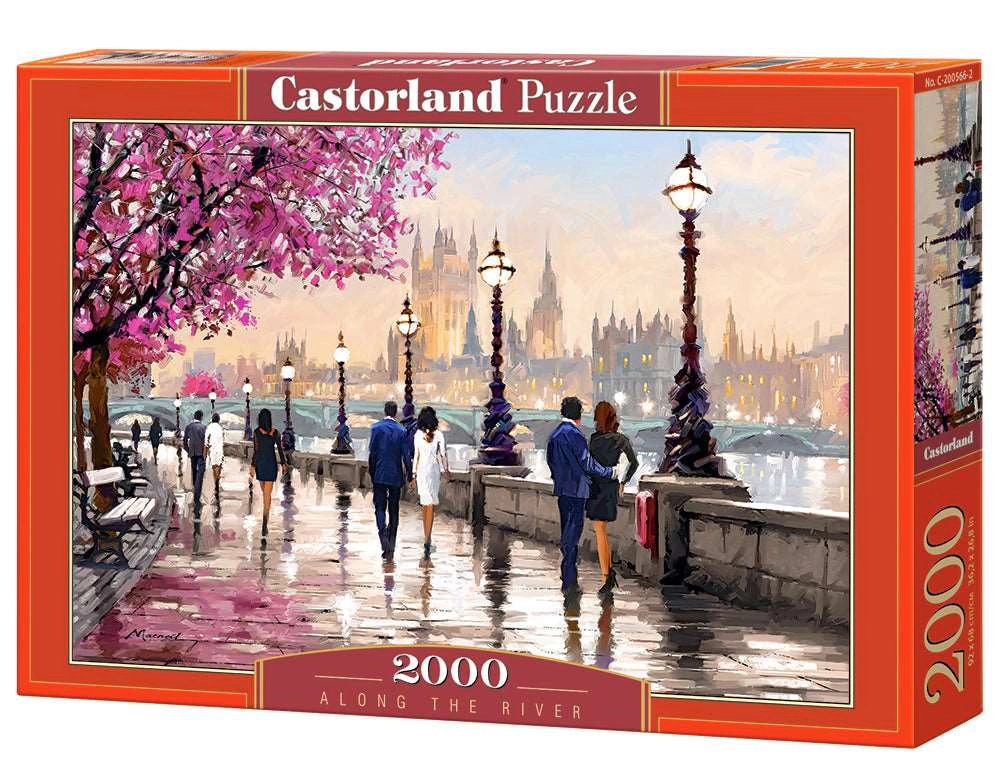 CASTORLAND 2000 Piece Jigsaw Puzzles, Along the River, Art. Puzzle, paintings puzzle, Adult Puzzles, C-200566-2