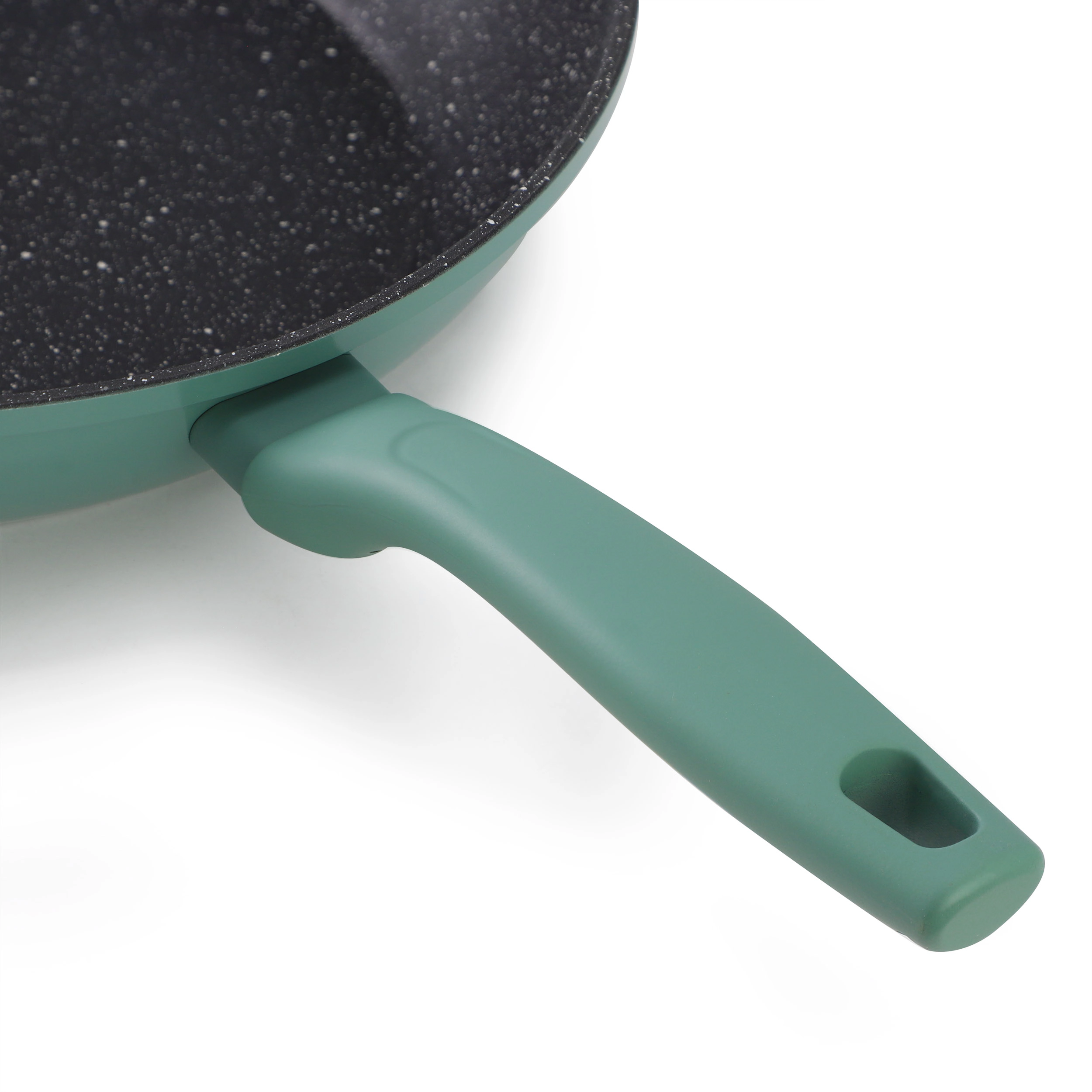 Gibson Home Barnsdall 12in Nonstick Aluminum Frying Pan in Green