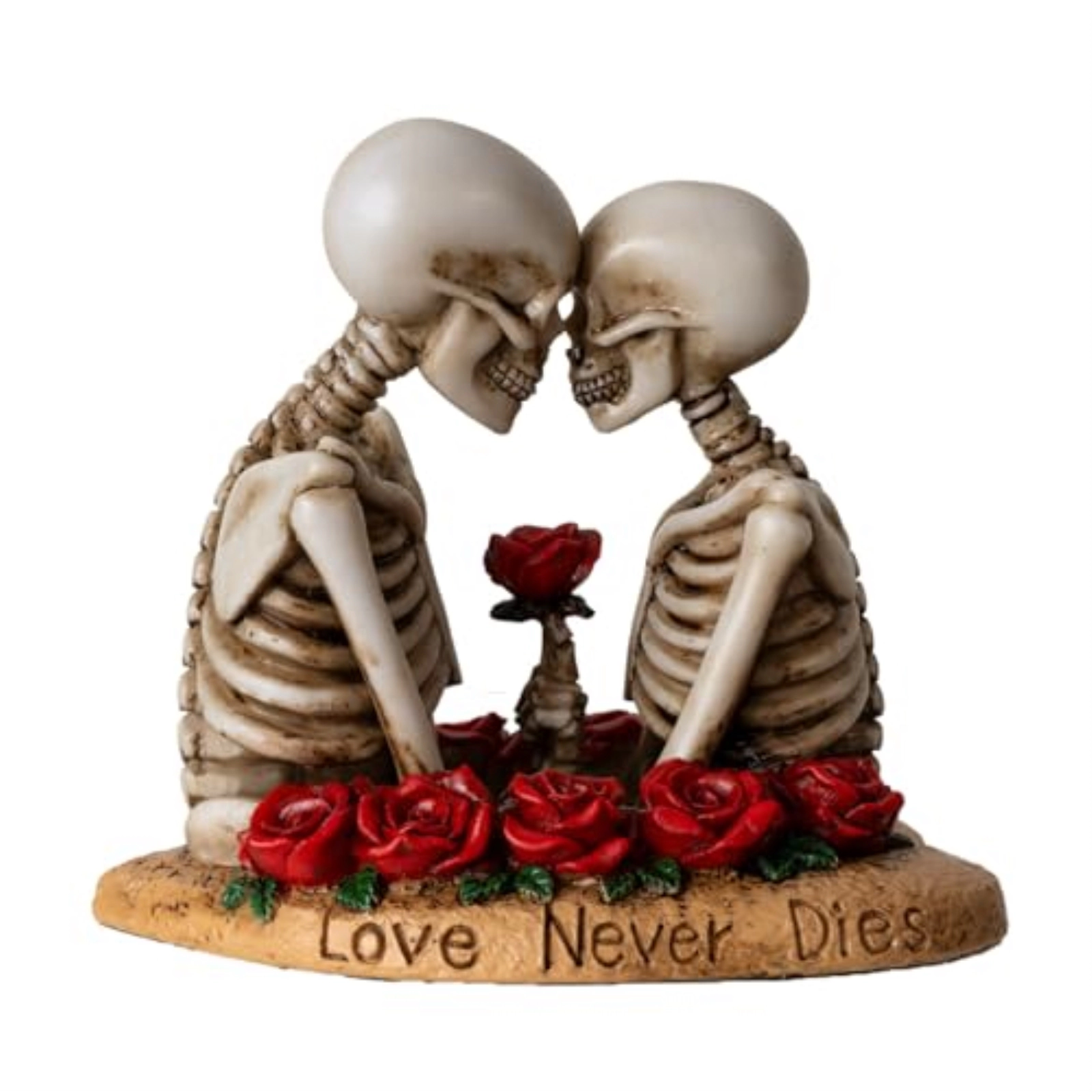 Pacific Giftware Til Death Do Us Part Skeleton Couple Figurine Love Never Dies Rose Ideal for Wedding or Gothic Decor 4.3 inch