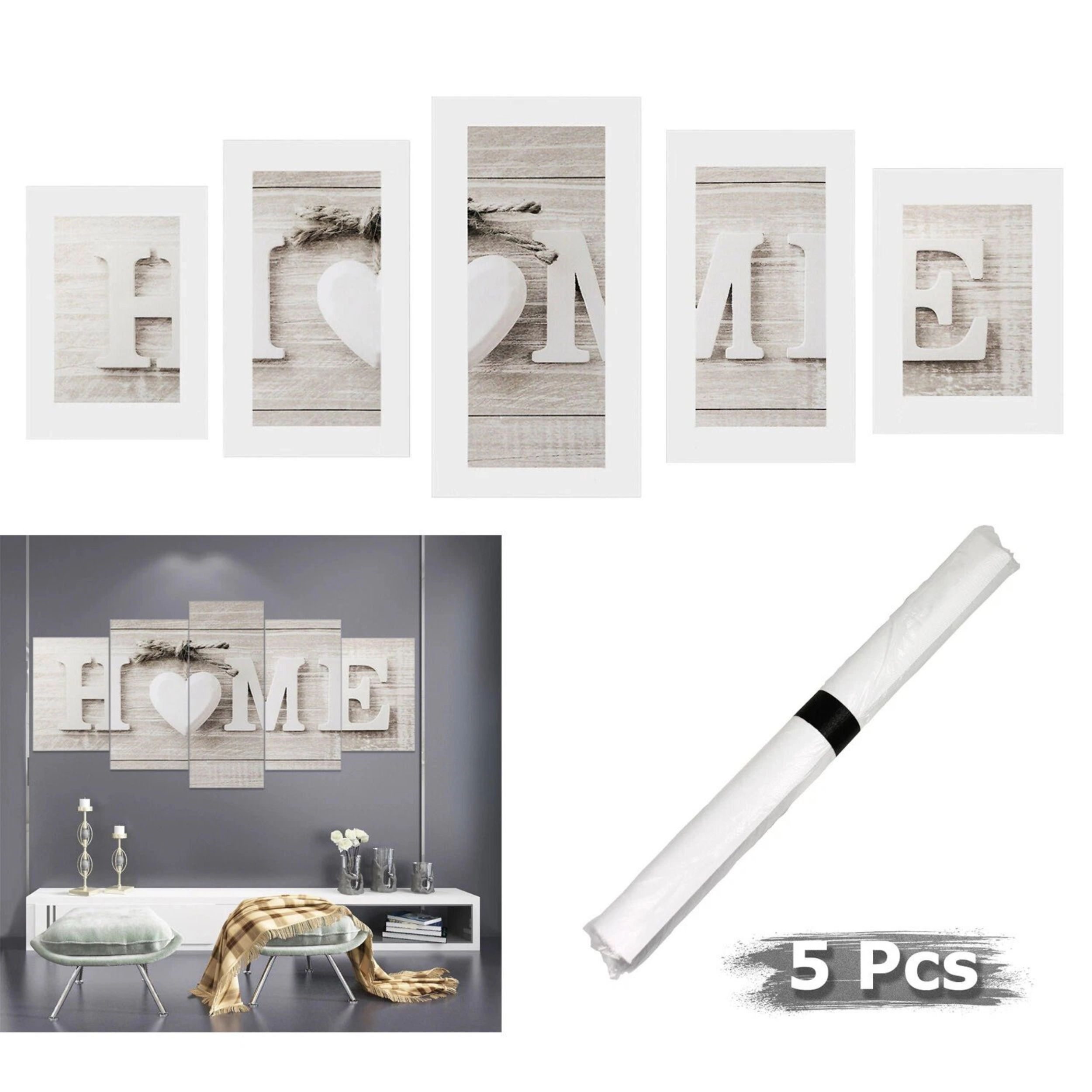 Home Collection Modern Canvas Wall Art Prints Unframed Set of 5