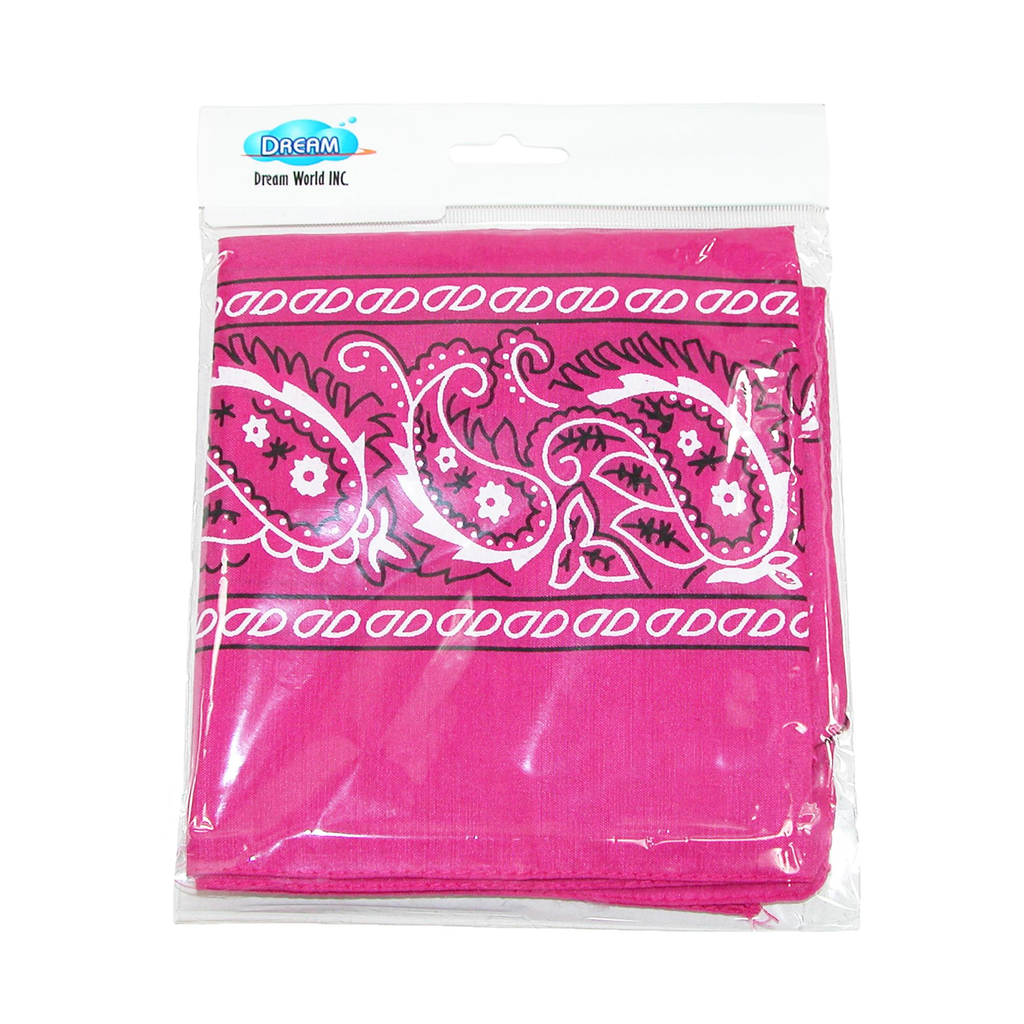 CTM Individually Folded & Packaged Paisley Print Cotton Bandana