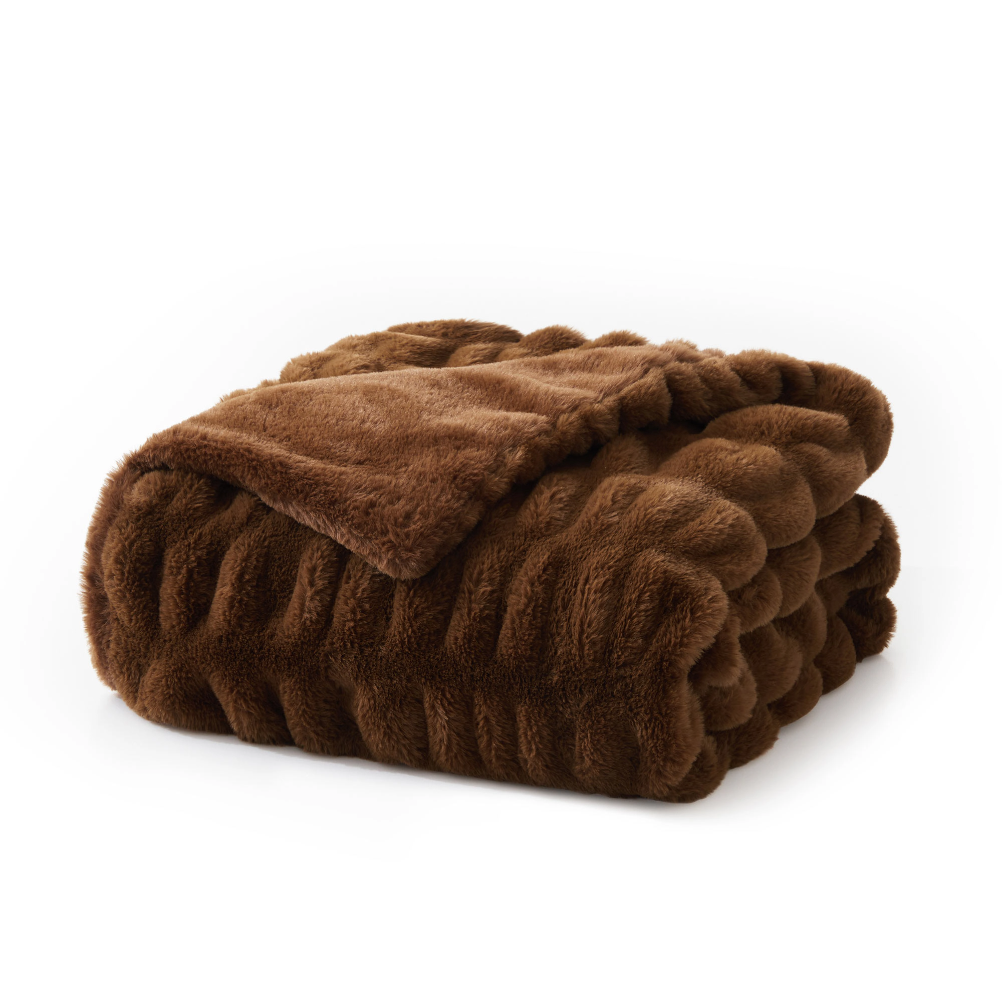 PEACENEST Plush Faux Fur Throw Blanket, 50" x 60"