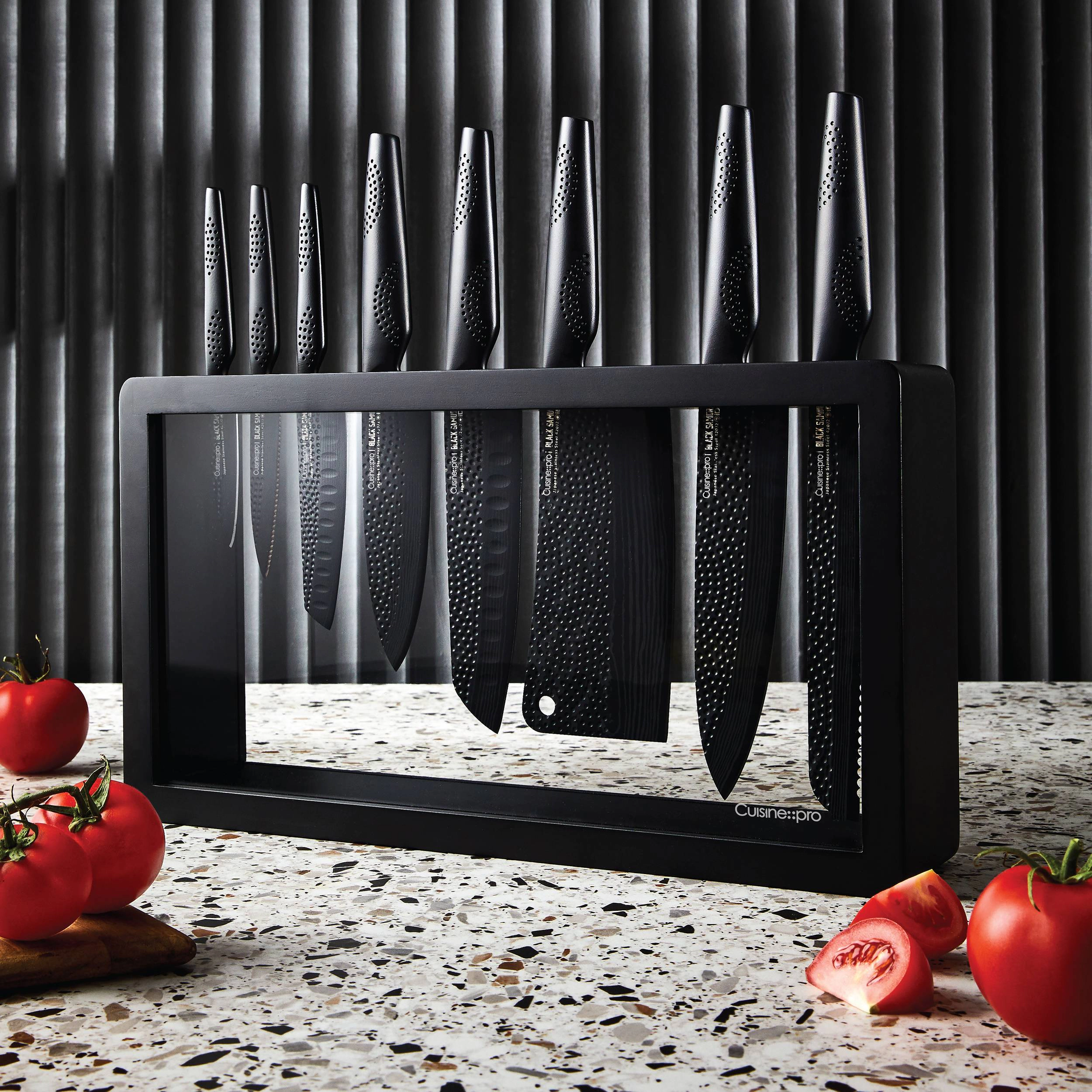 Cuisine::pro® iD3® BLACK SAMURAI Syo 9-Piece Knife Block