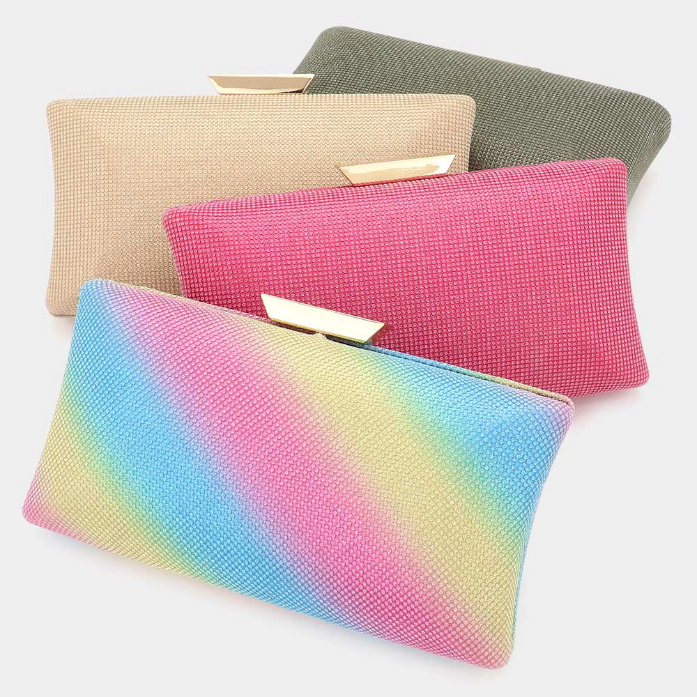 Fashnzfab Glittered Rectangle Evening Clutch / Crossbody Bag