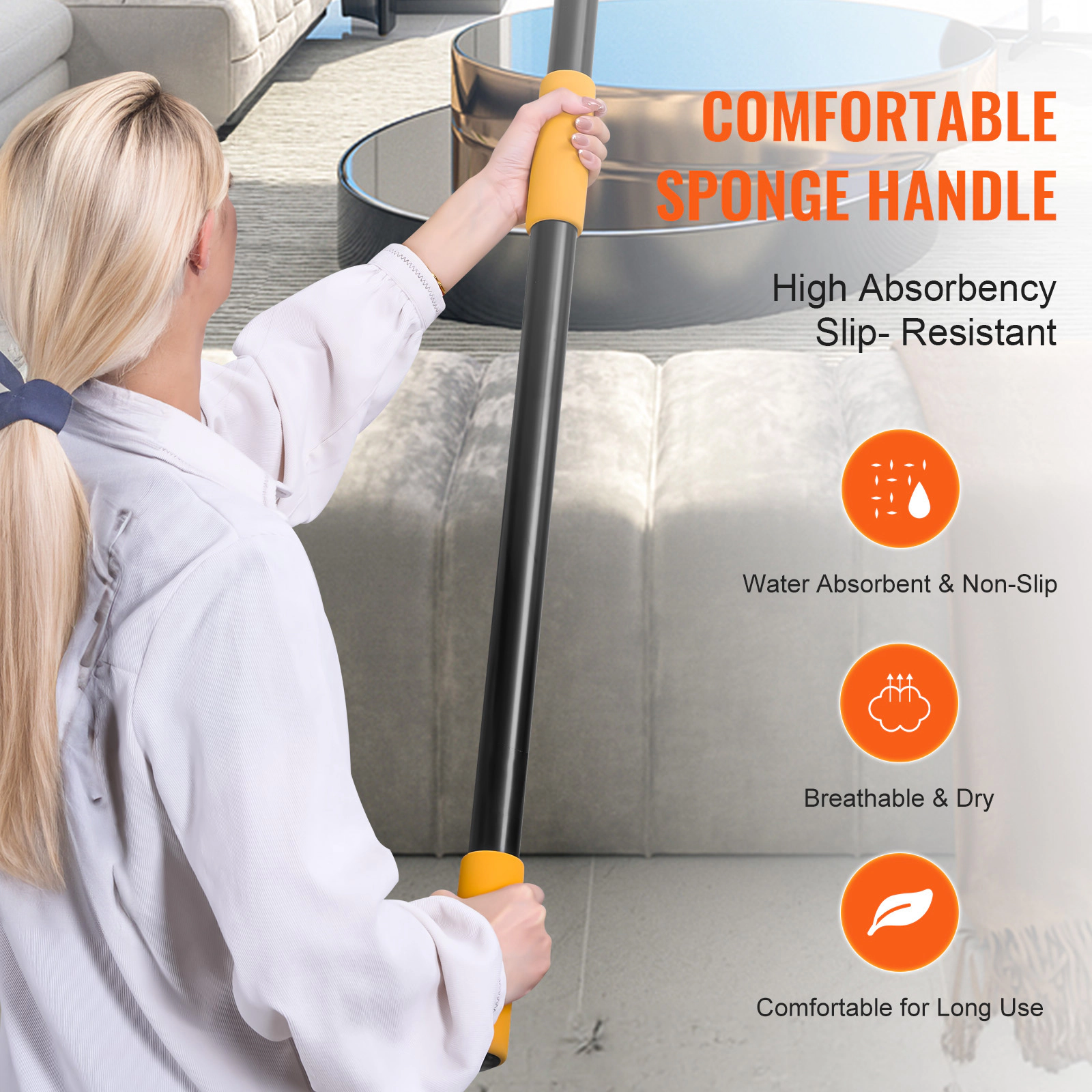 HONGGE Telescoping Pole to Extension Multi-Purpose Sturdy Aluminum Alloy Paint Extendable with Flip-Lock