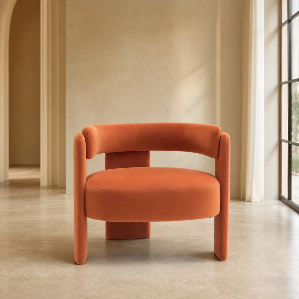 GOODSILO Modern Upholstered Accent Chair Solid Frame