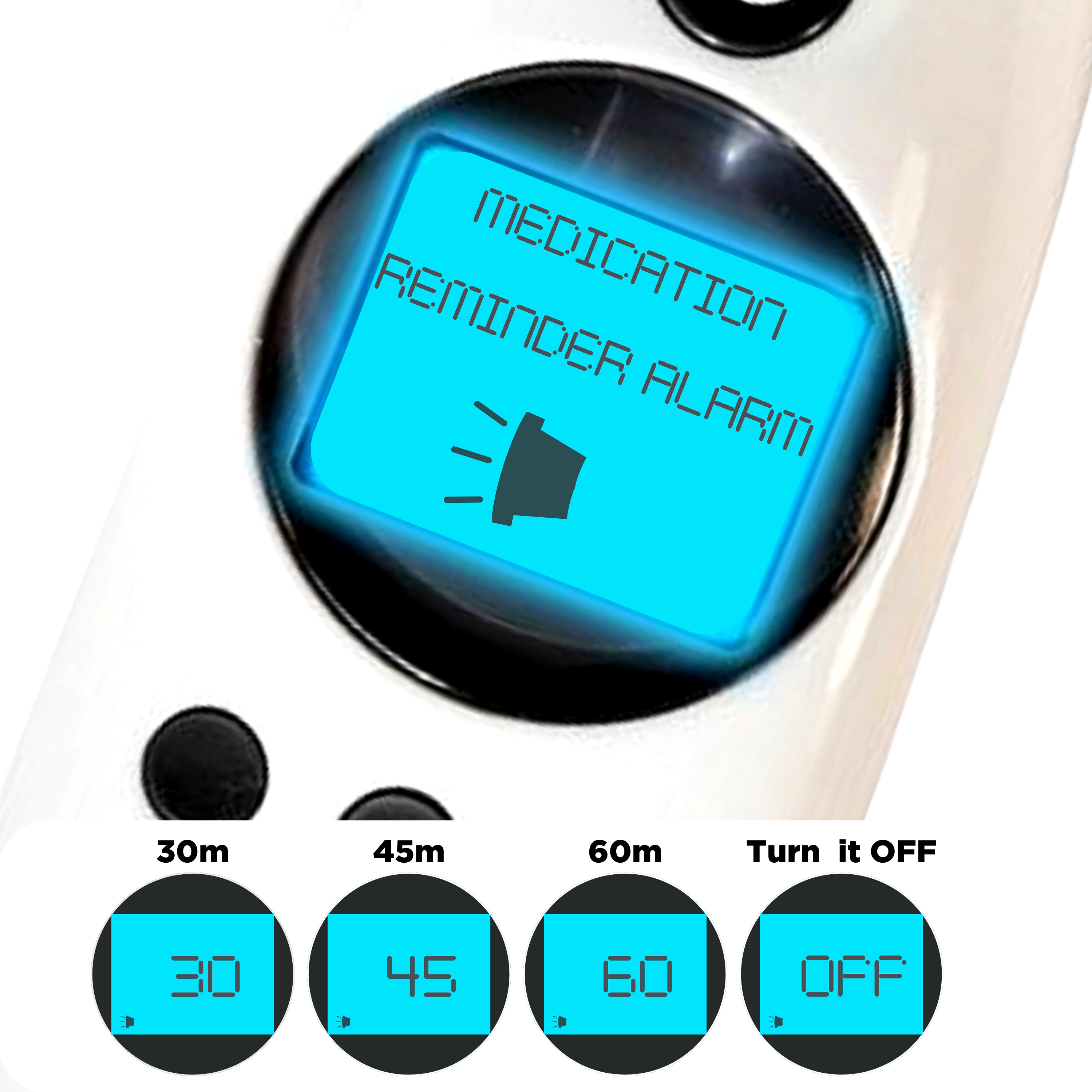 MOBI DualScan Health Check Ear & Forehead Digital Thermometer + Medication Reminder Alarm