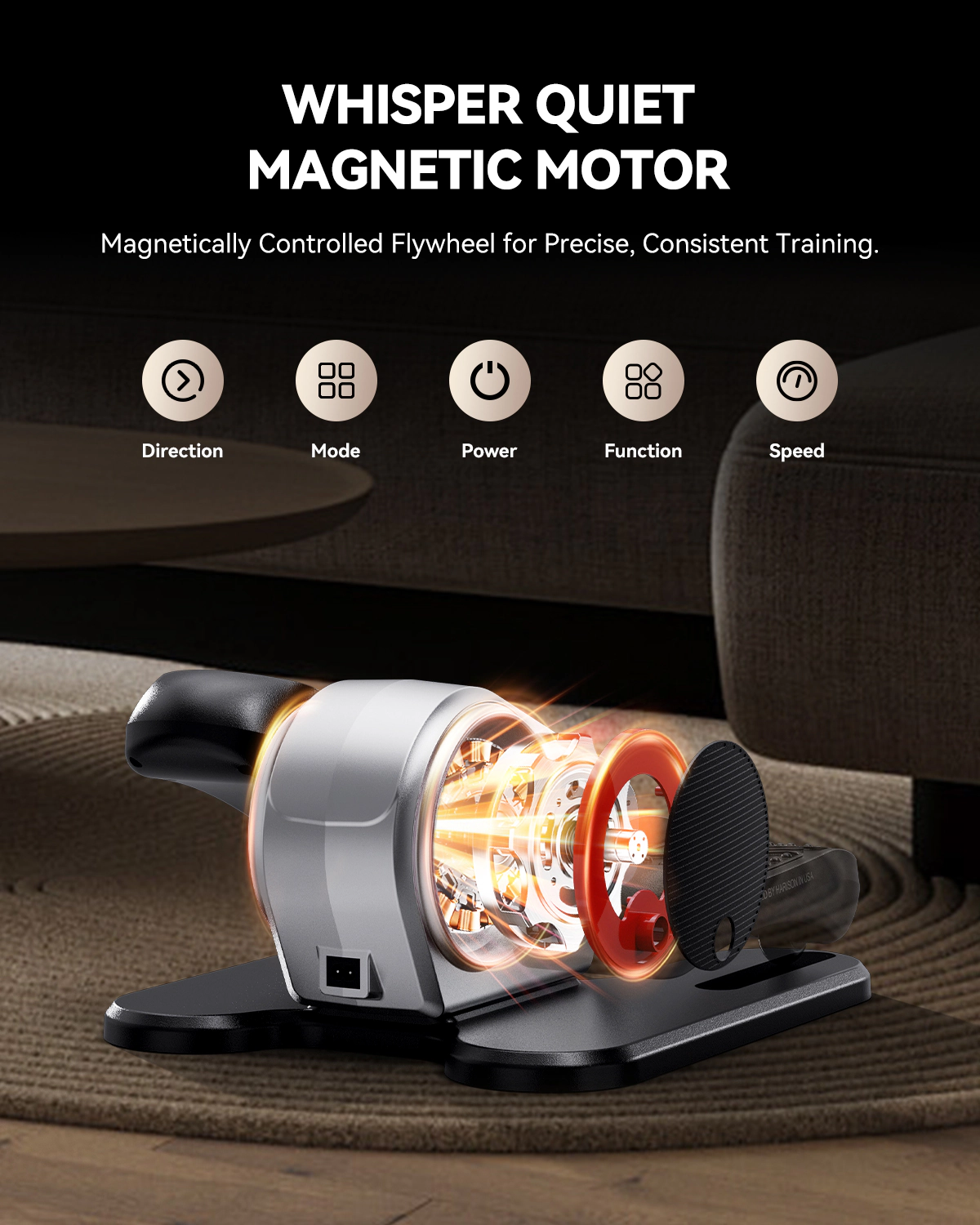 HARISON Under Desk Elliptical Machine for Senior, Mini Seated Elliptical with 12-Level Magnetic Resistance, LCD & Remote