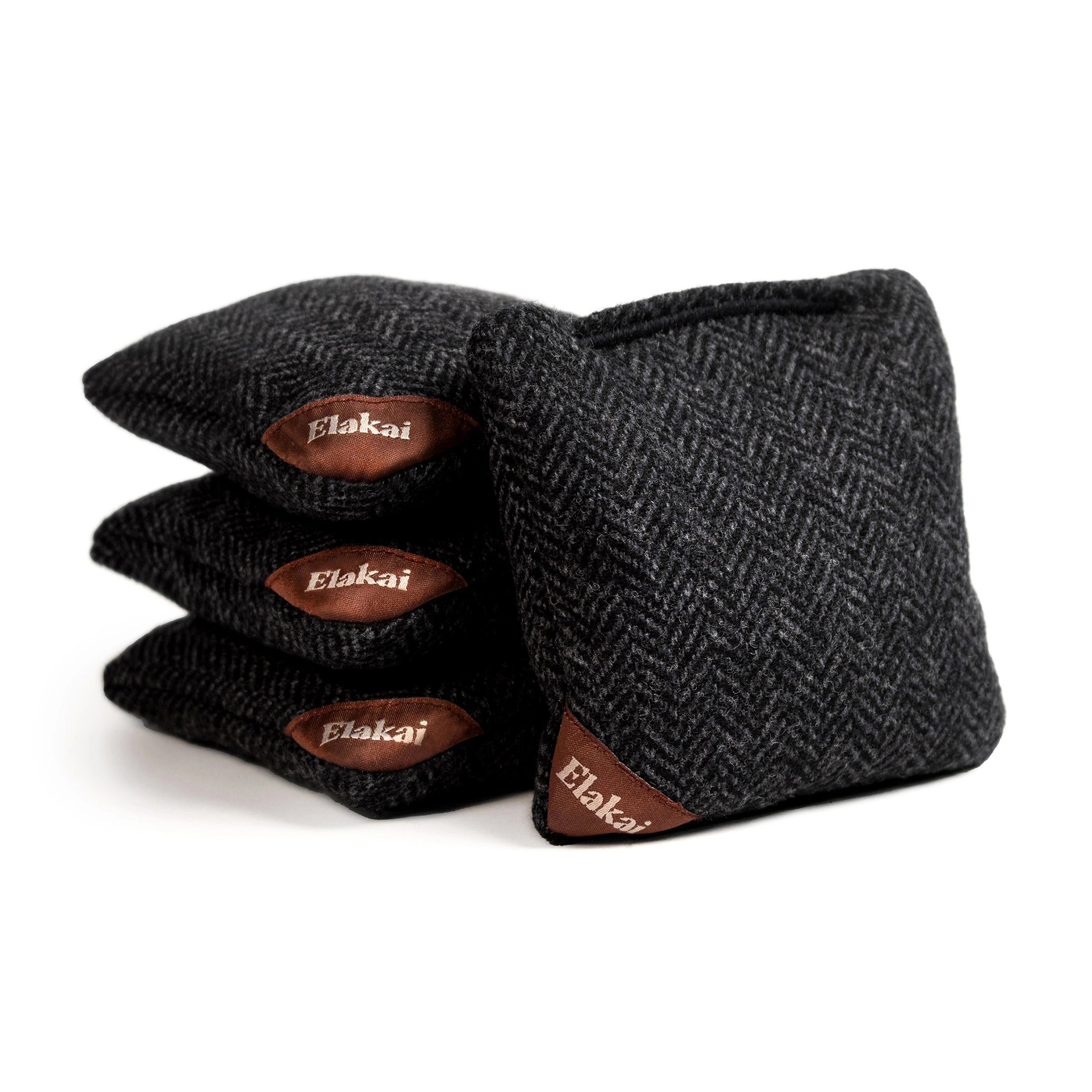 Elakai Herringbone Wool Aviator Cornhole Bags