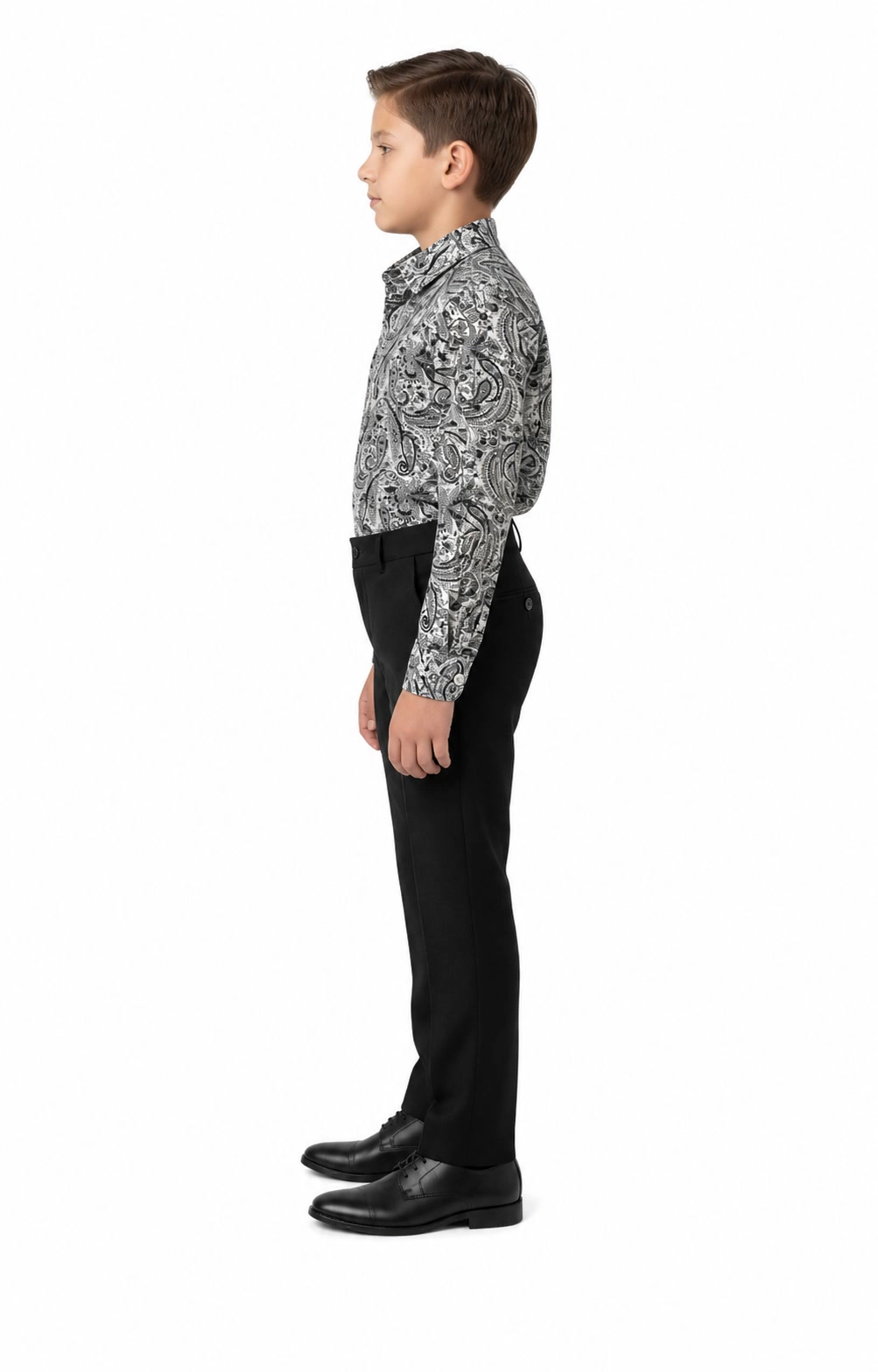Elie Balleh Boys Slim Fit Paisley Shirt