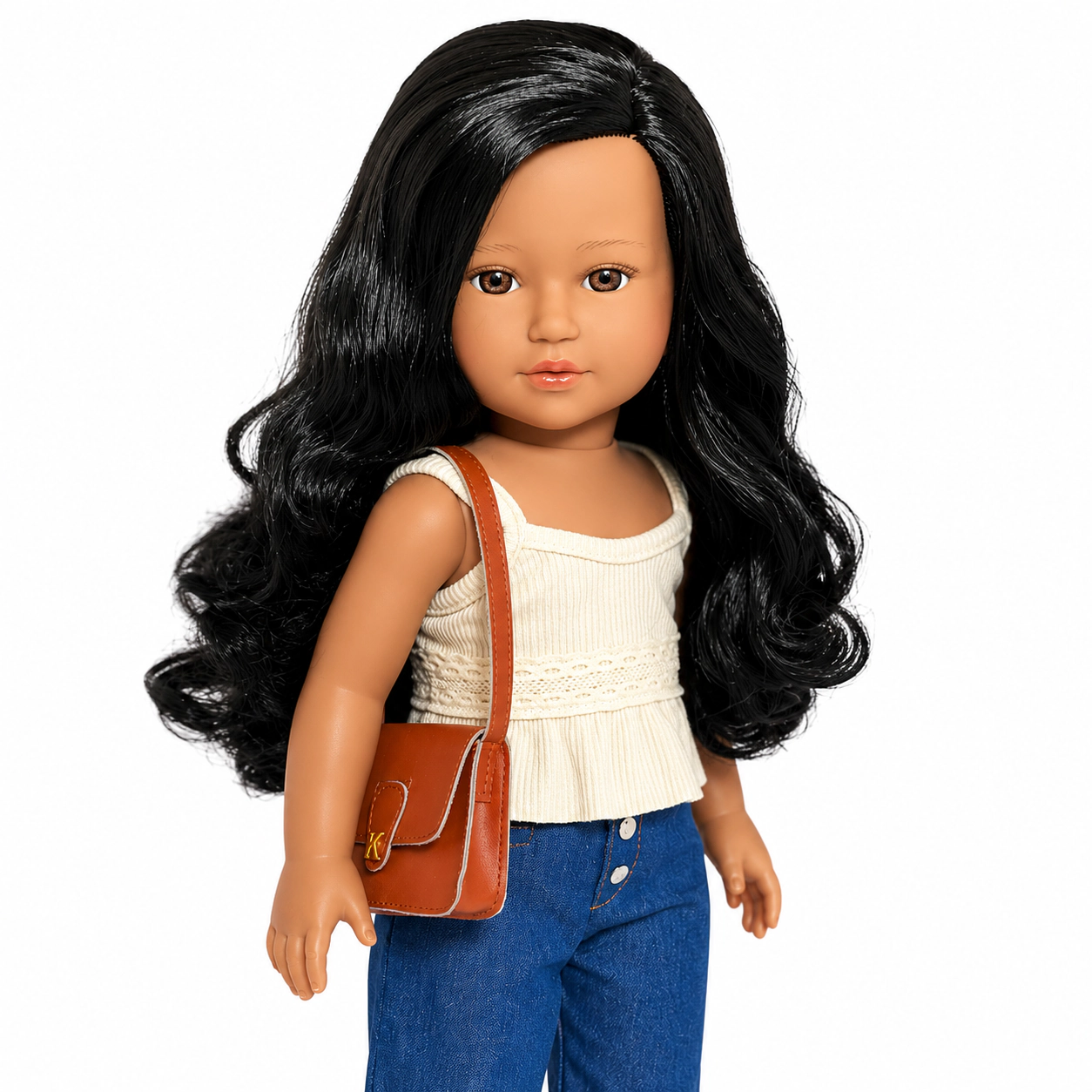 Kennedy and Friends Amari - 18-Inch African American Doll with Brown Hair and Eyes