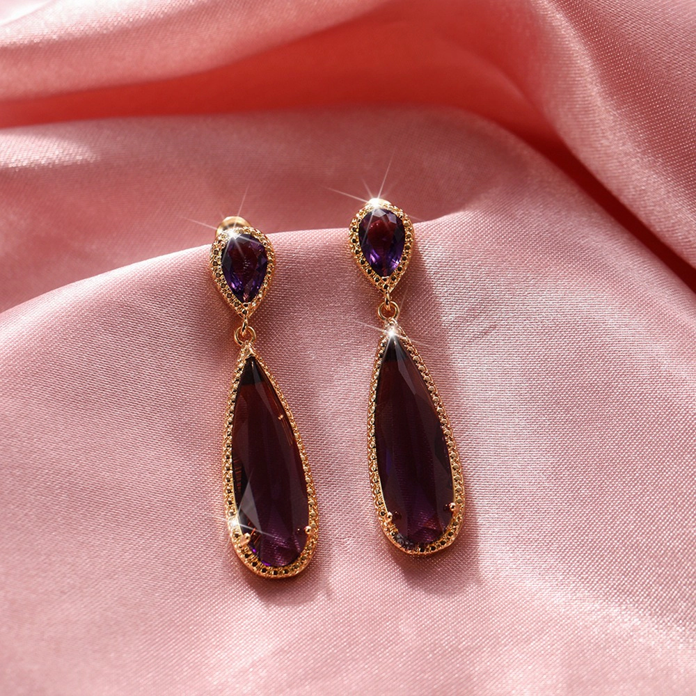 Gorgeous Pear Cubic Zirconia Long Hanging Earrings