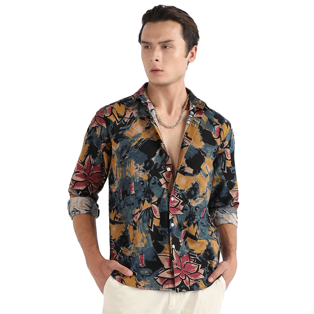 Men's Artistic Flowers Shirt