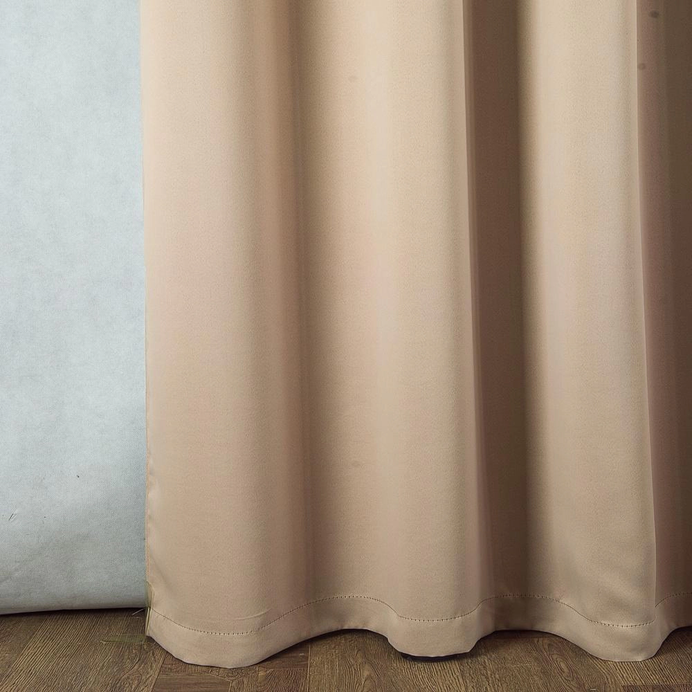 Olivia Gray Anchorage Blackout Single Grommet Curtain Panel Pair - 54x63", Sesame