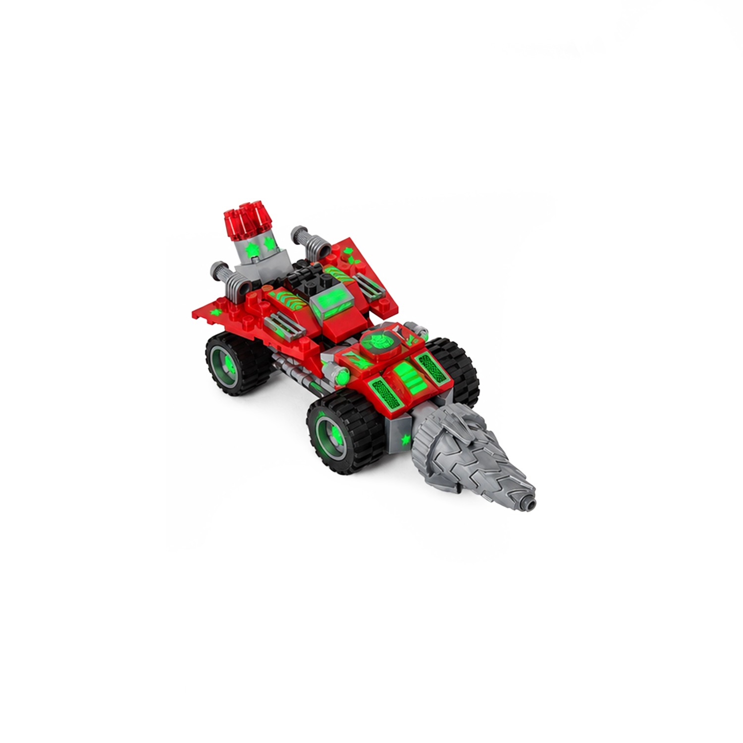 Robotryx Kids Grindburst 3-in-1 Robot Building Set - 235-Piece Red & Black Mech with Drills & Missiles