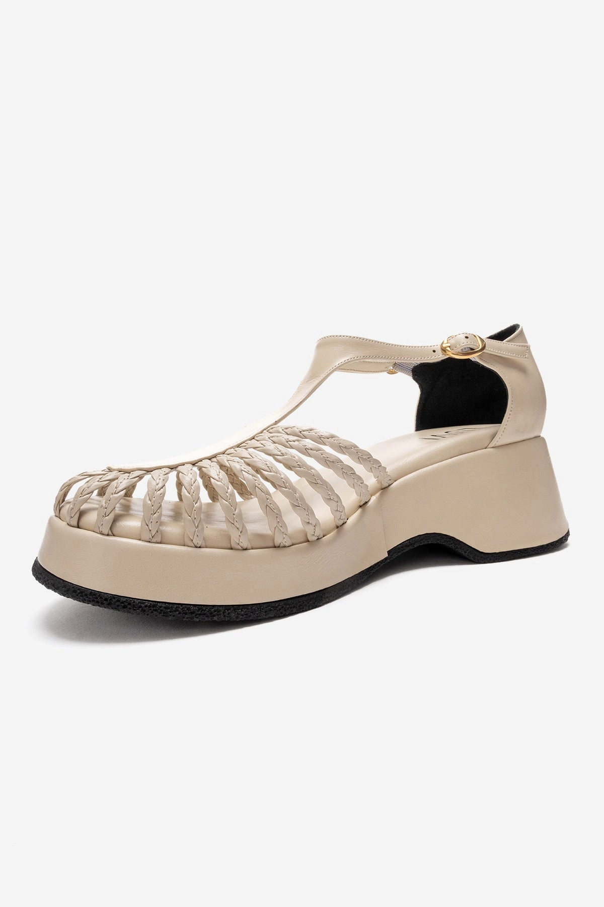 Prologue Shoes Womens Barry Woven Wedge Sandal