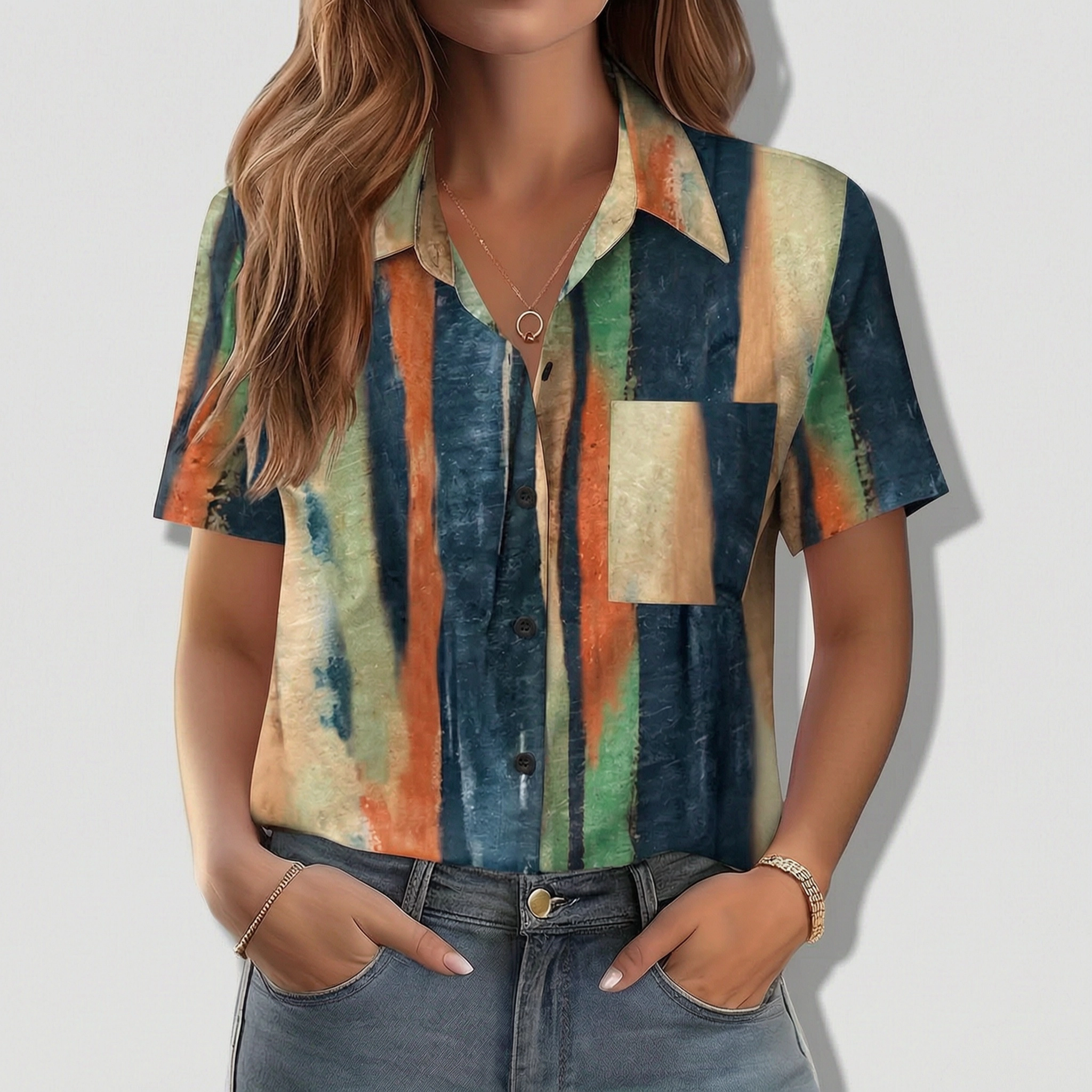 Zeagoo Women's Short Sleeve Button Down Shirts Classic Work Blouses Casual Business Tops