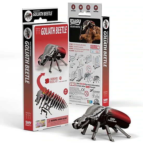 EUGY Goliath Beetle 3D Puzzle - contains 36 puzzle pieces