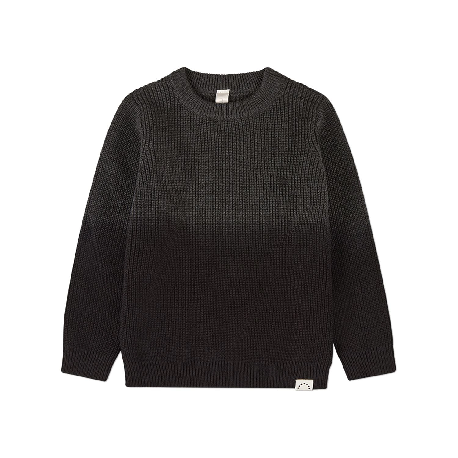 Boys Ribbed 100% Cotton Knit Ombré Crewneck Pullover Sweater