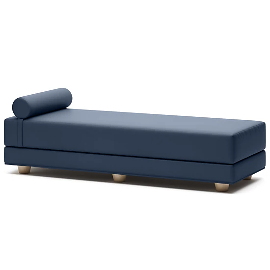 Jaxx Alon Daybed Deluxe Ultraleather - Fold-Out Sleeper Chaise with Memory Foam Queen-Size Mattress