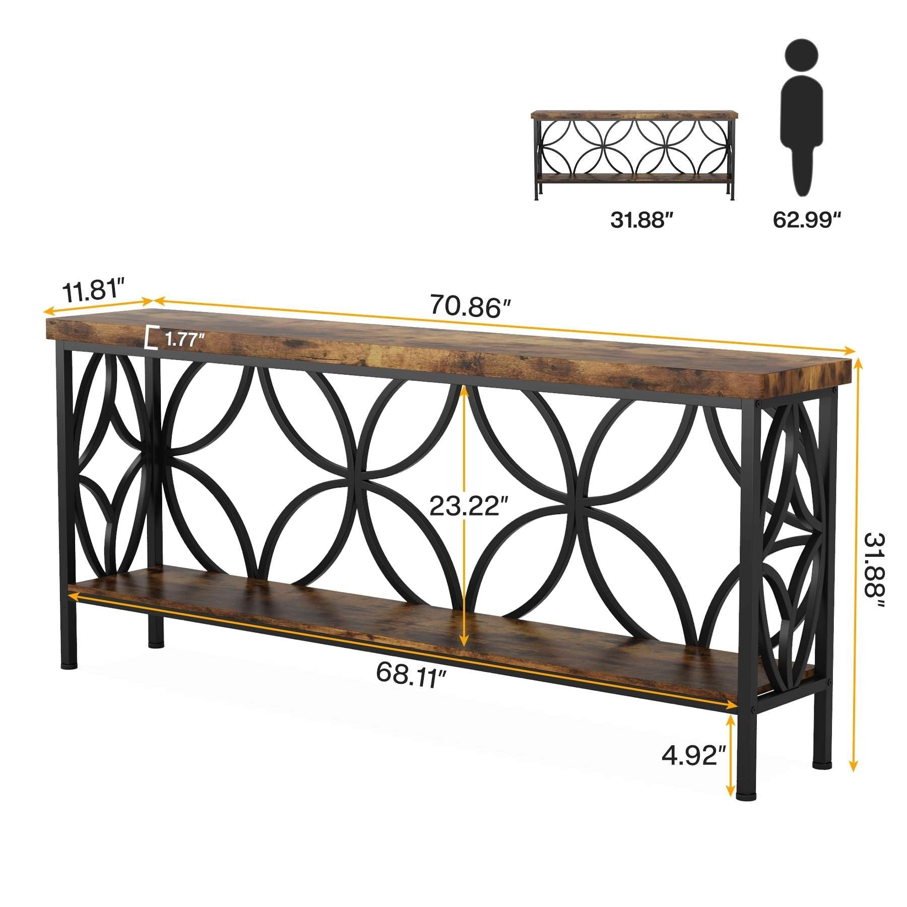 Tribesigns 2-Tier Console Table