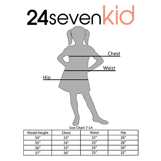 24sevenKid Essential Girls Pleated Cold Shoulder Girls Dress