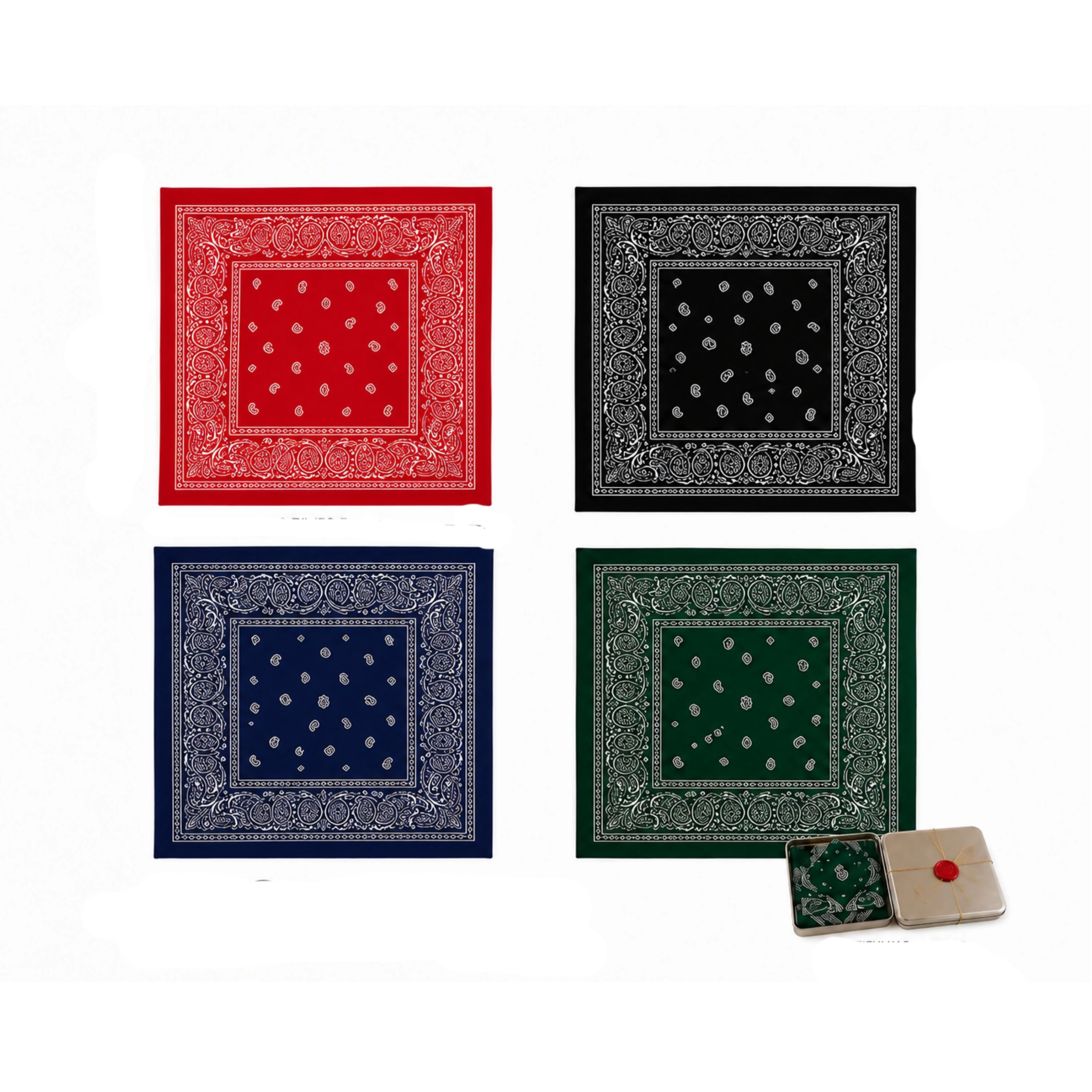 Wear Sierra Cotton Scarf 4-Piece Accessories Set