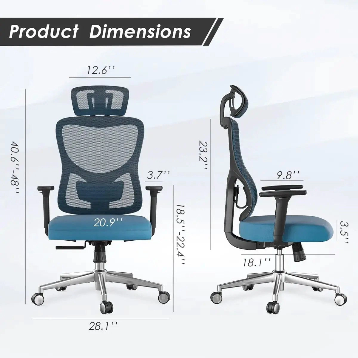 Platinum-Level Office Chairs Ergonomic Mesh Office Chair with Adjustable Lumbar Support and