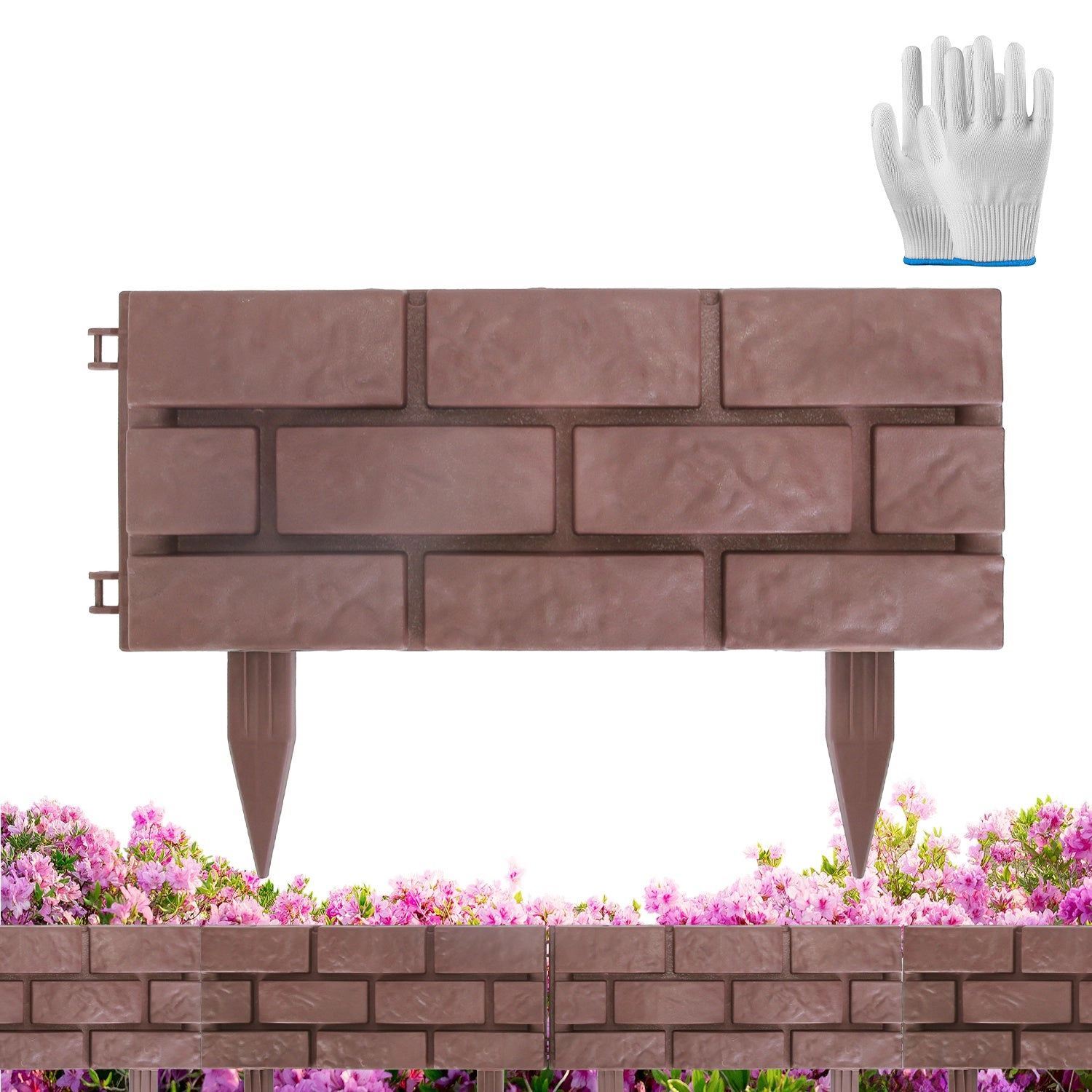 GBruno 12-Pc Stone-Look Garden Edging Panels