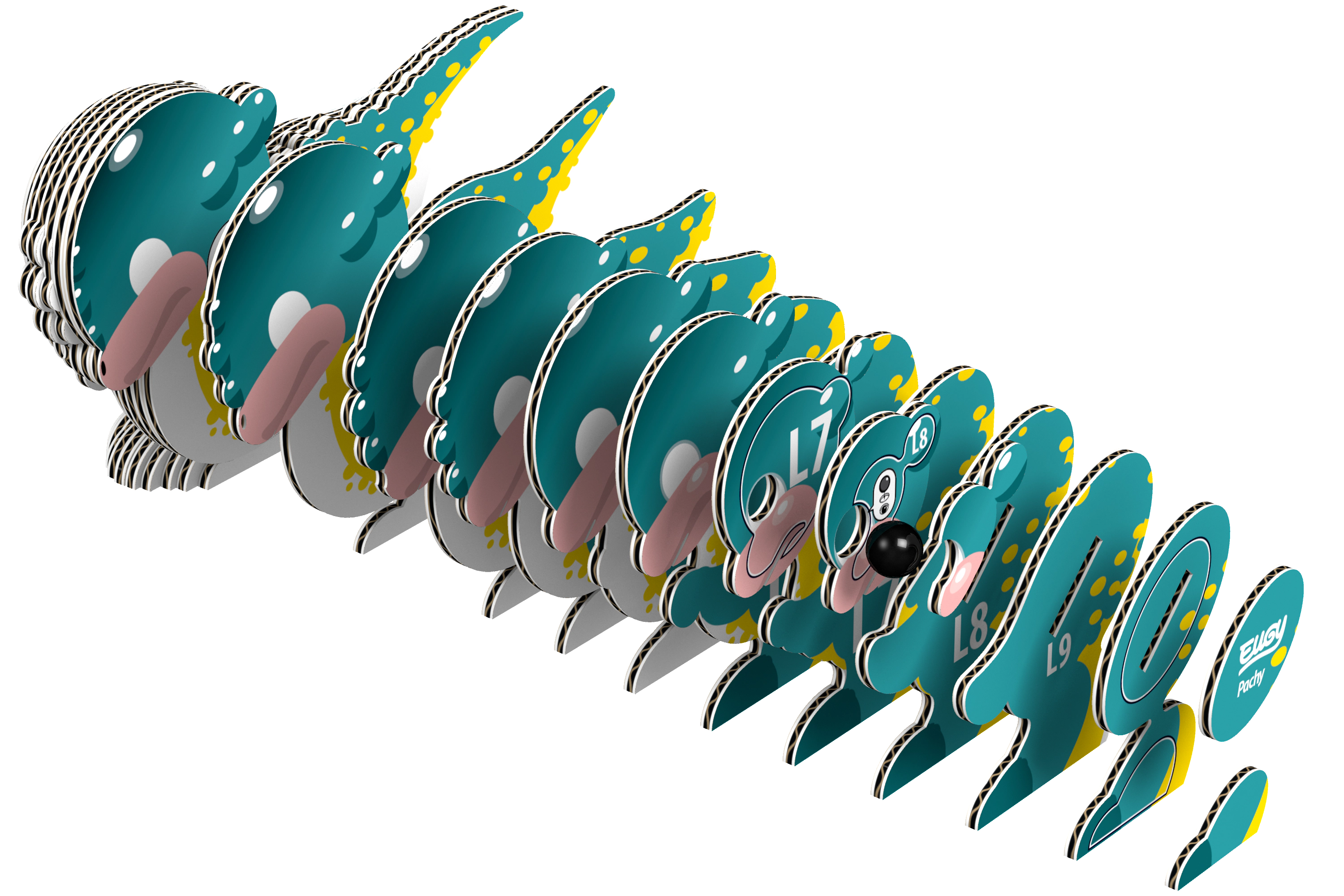 EUGY Pachy 3D Puzzle - contains 27 puzzle pieces