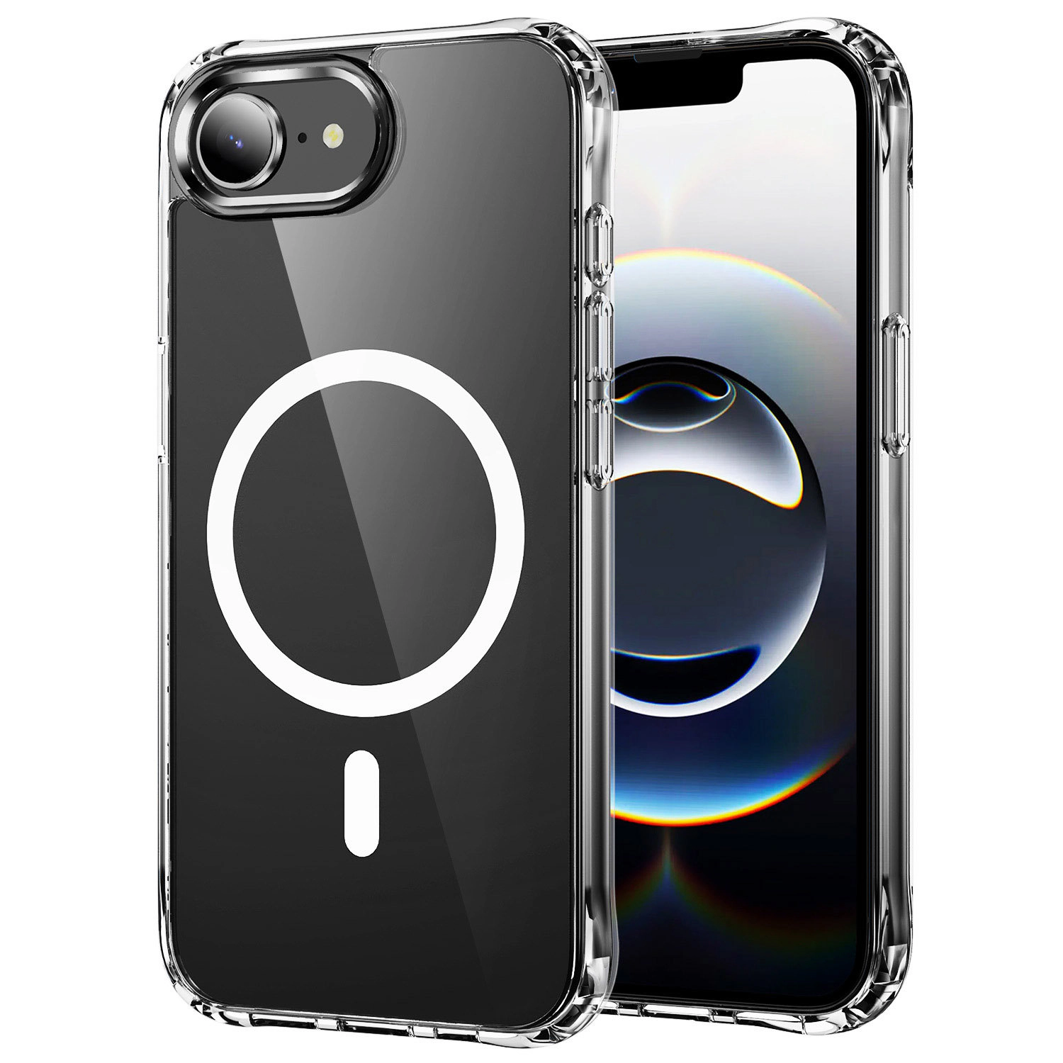 Alpha Digital Made for iPhone 16e, MagSafe, Shockproof - Clear Phone Case