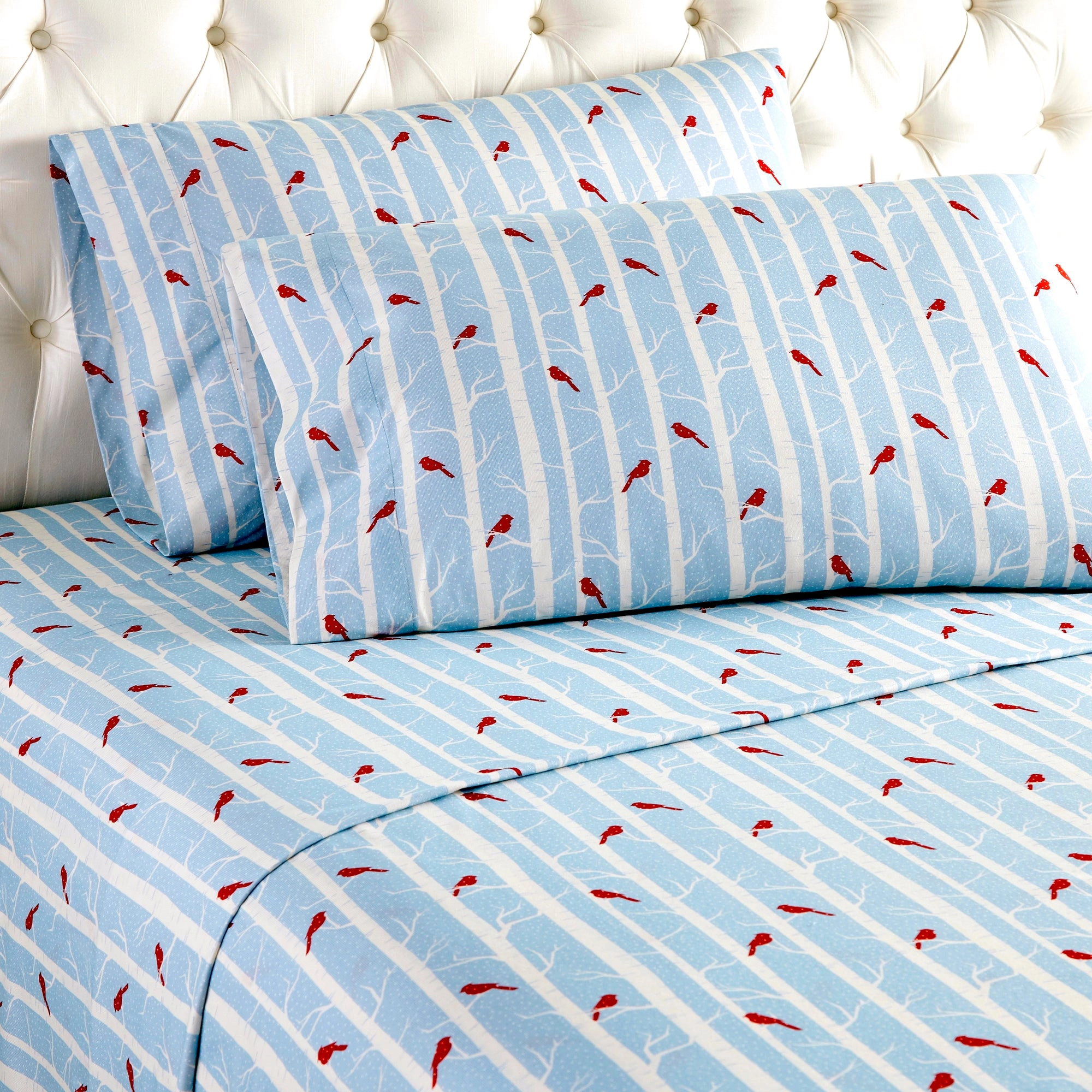 Shavel Home Products - Micro Flannel Printed Deep-Pocket Sheet Set