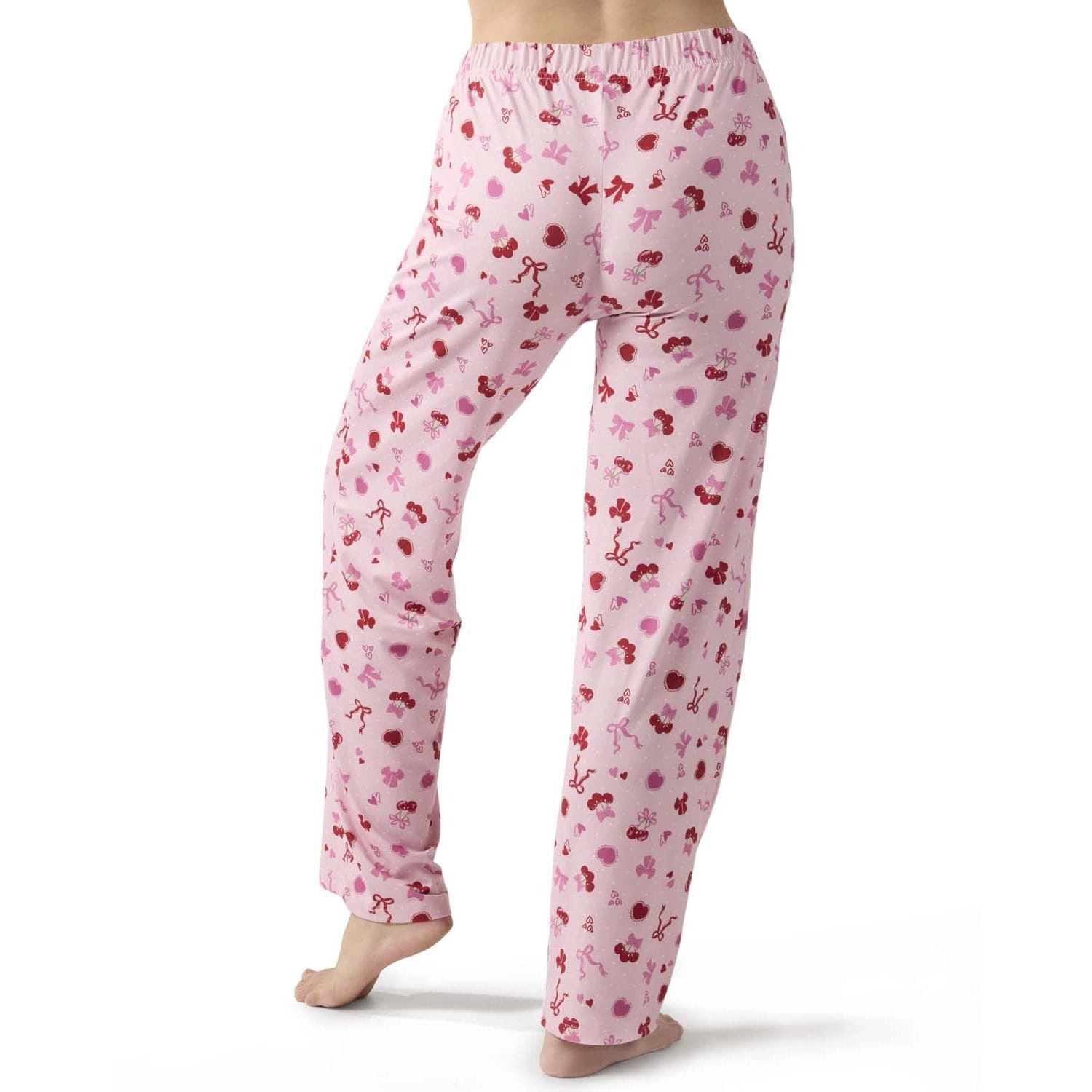 MeMoi Women's "Cherry & Bows" Pull-On PJ Pant Bag